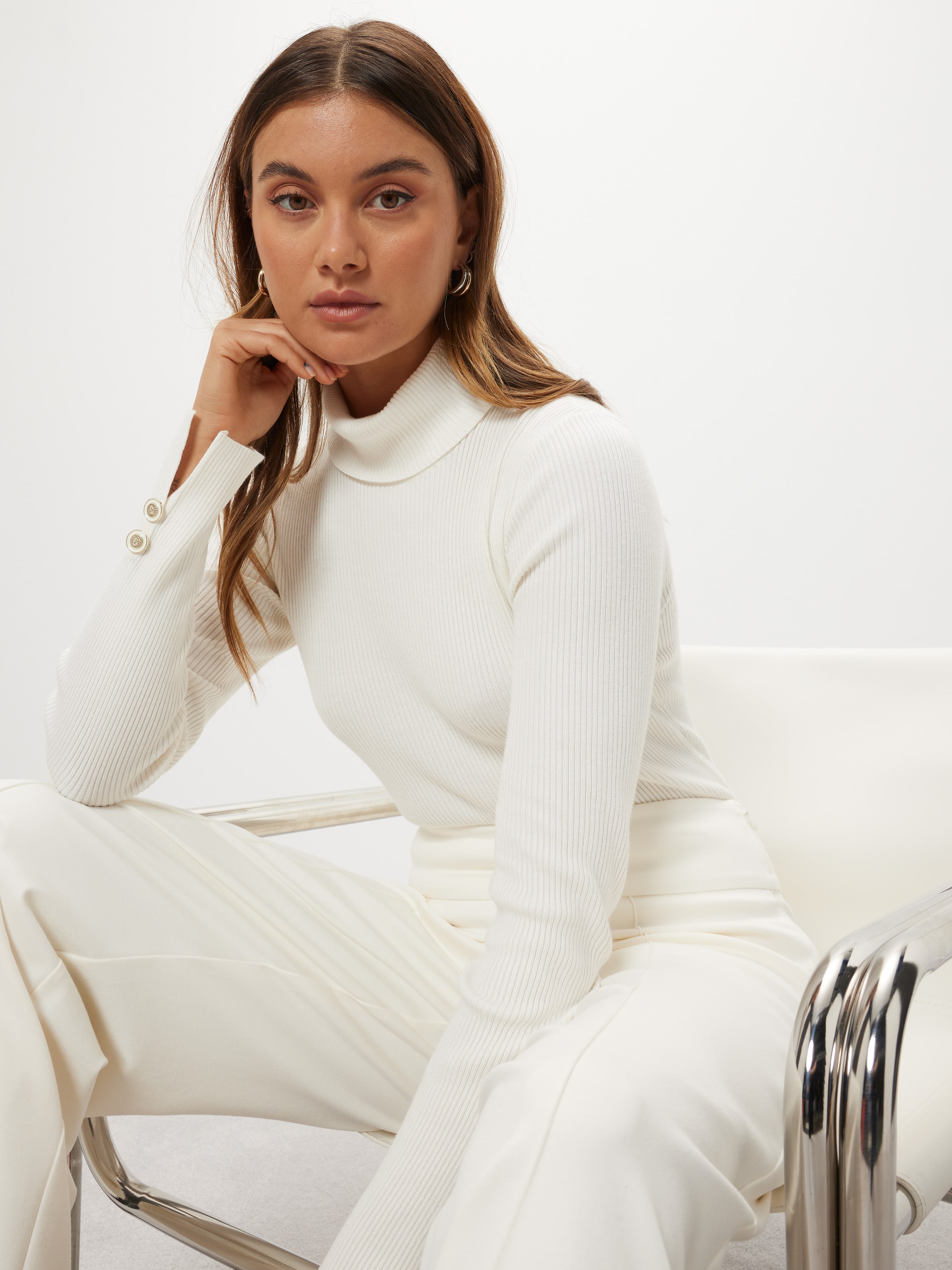 Miriam Ribbed Roll Neck Knit