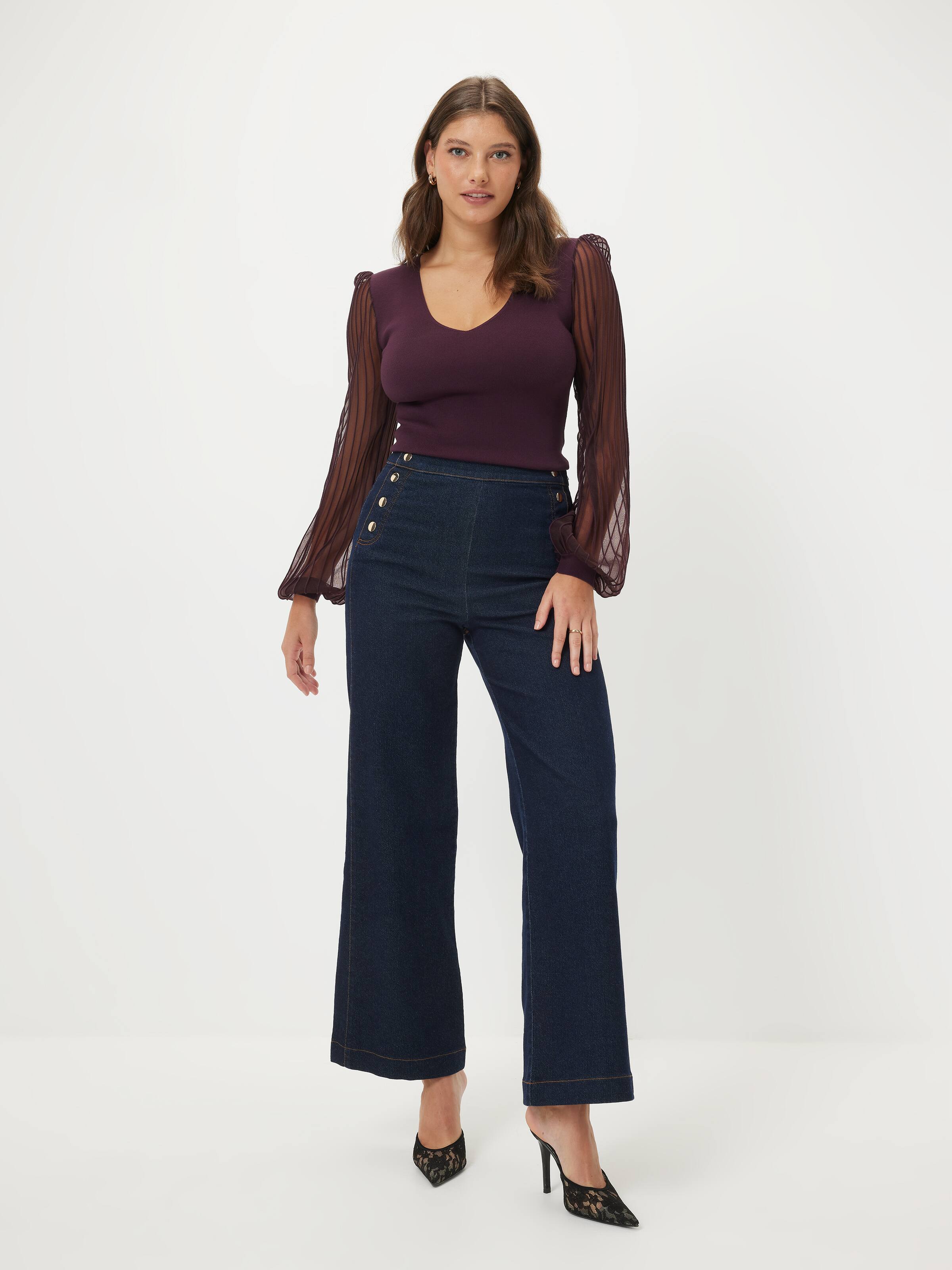 Bronte Sheer Sleeve Knit Top