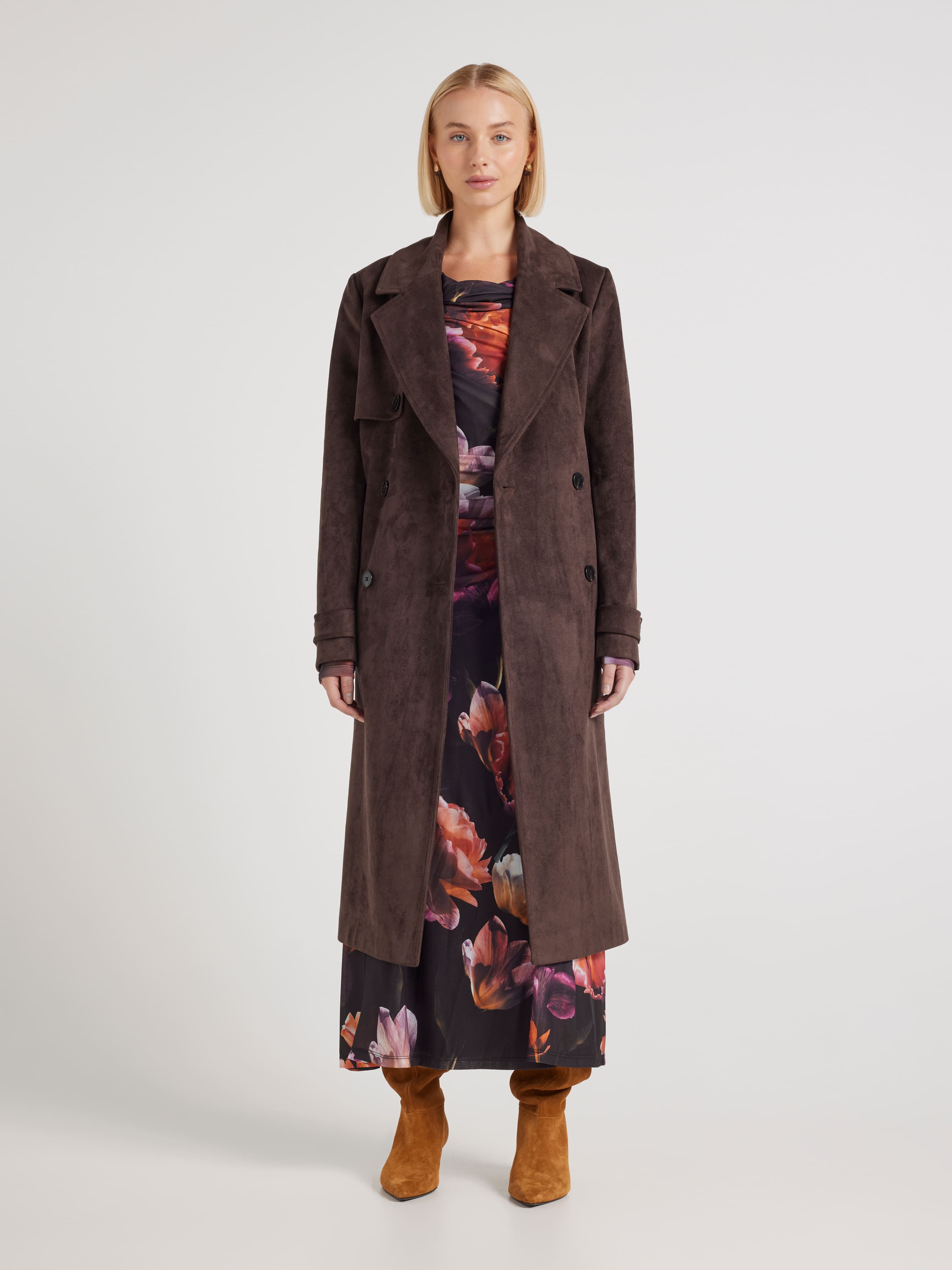 Call On Me Maybe Suedette Coat
