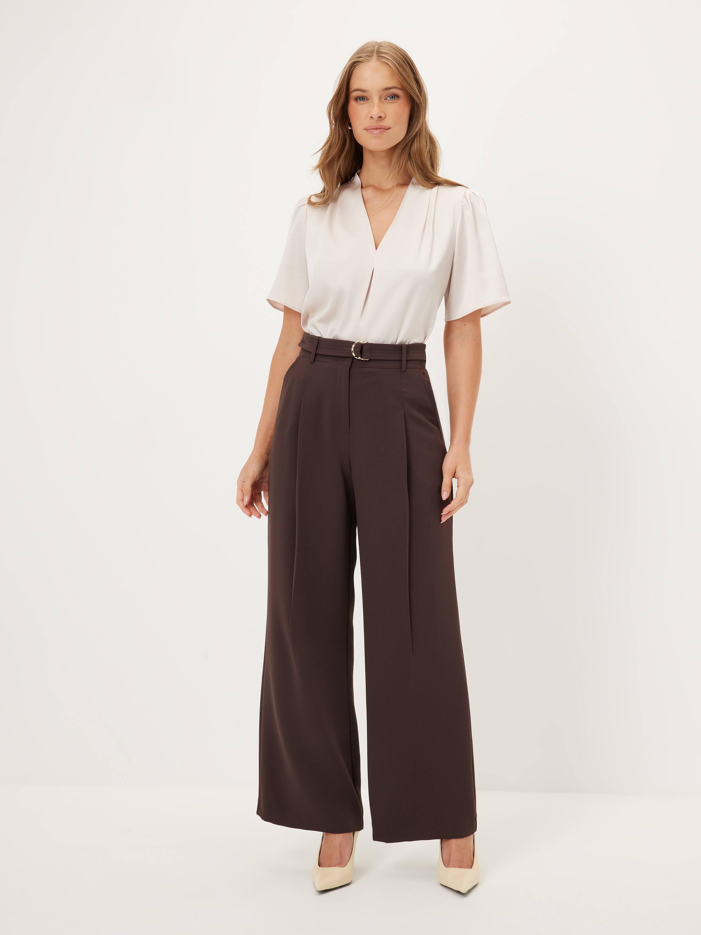 Shelley Satin V Neck Top