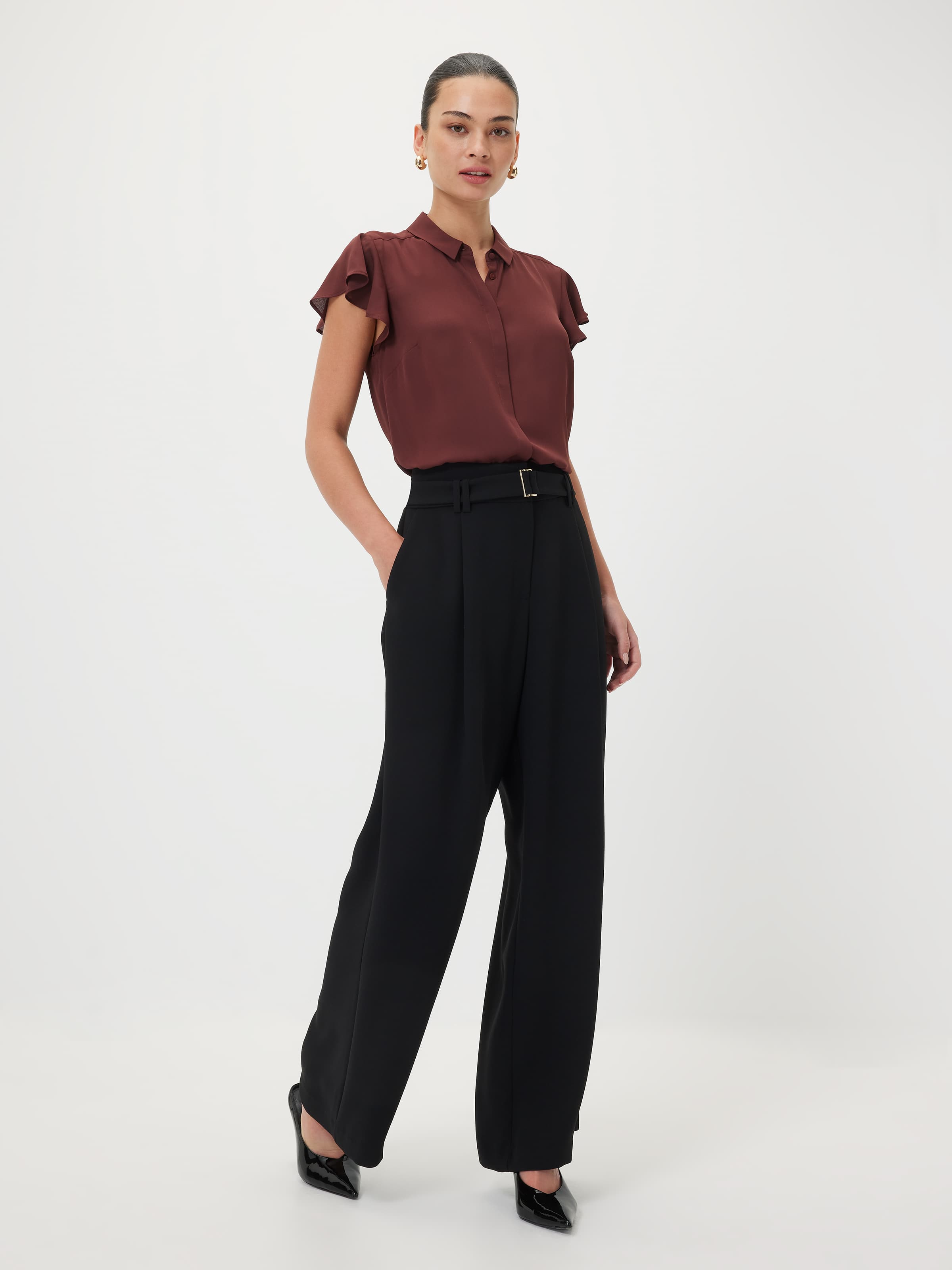 Aria Ruffle Sleeve Shirt