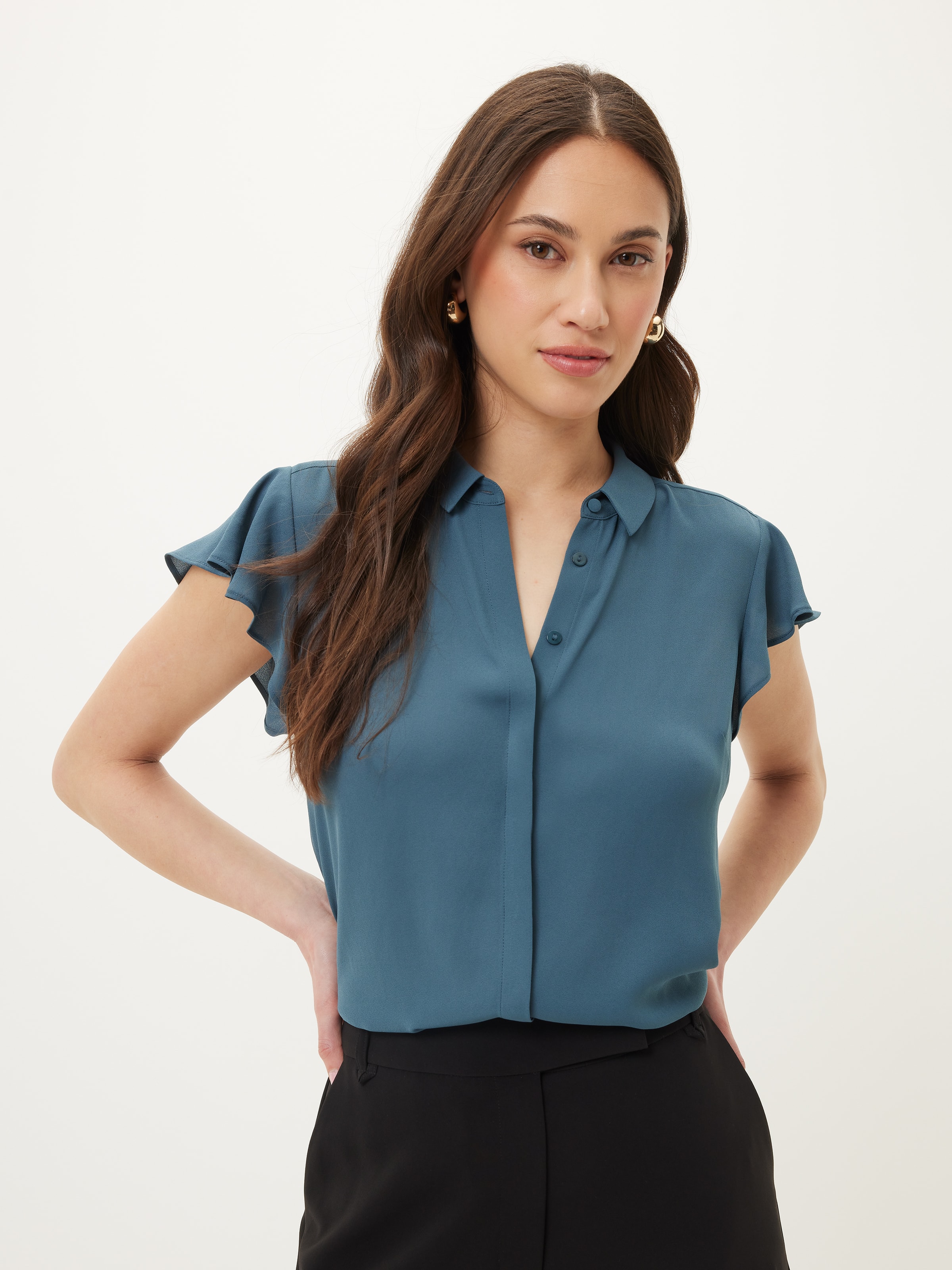 Aria Ruffle Sleeve Shirt