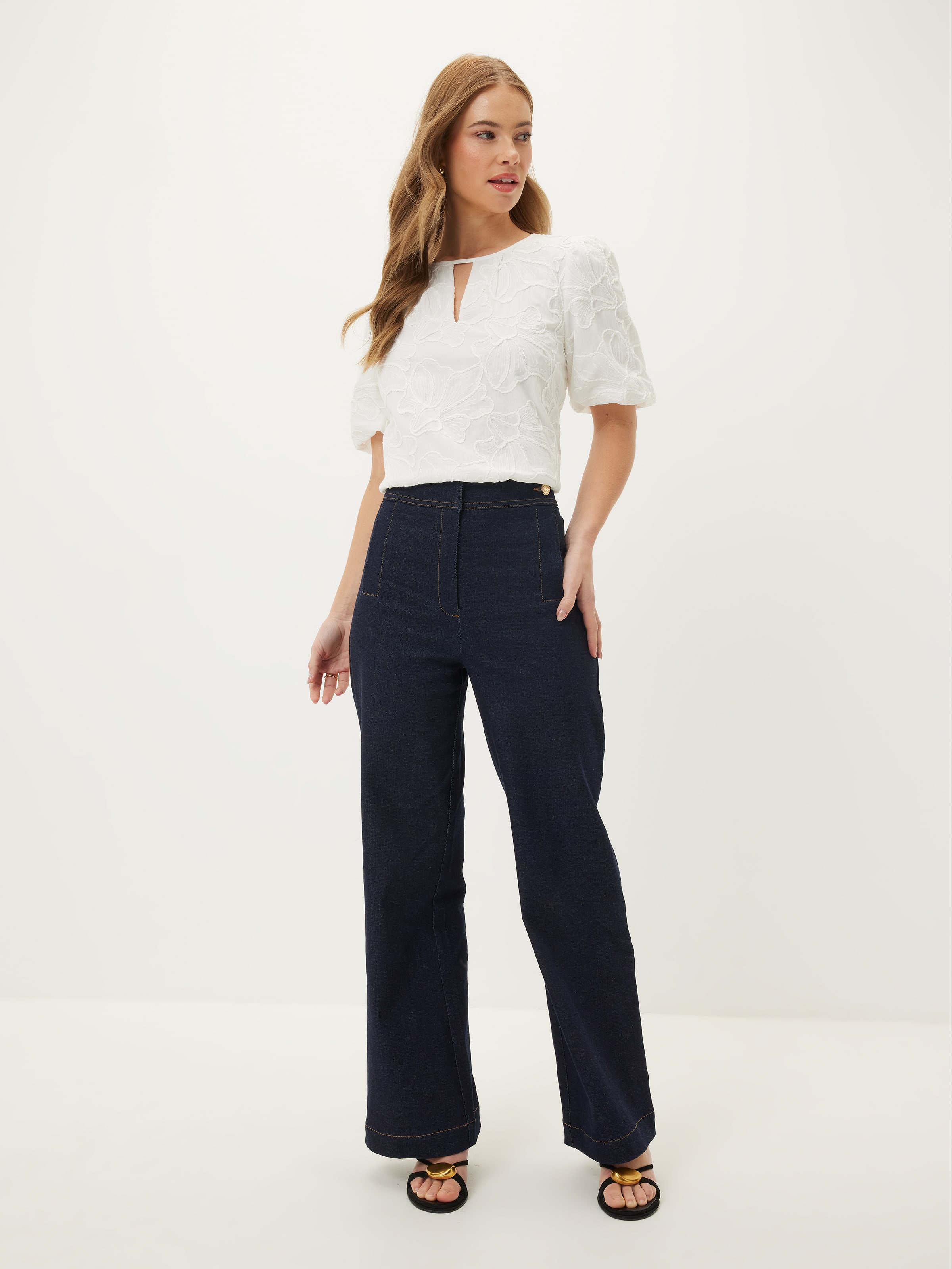 Alice Embroidered Puff Sleeve Top
