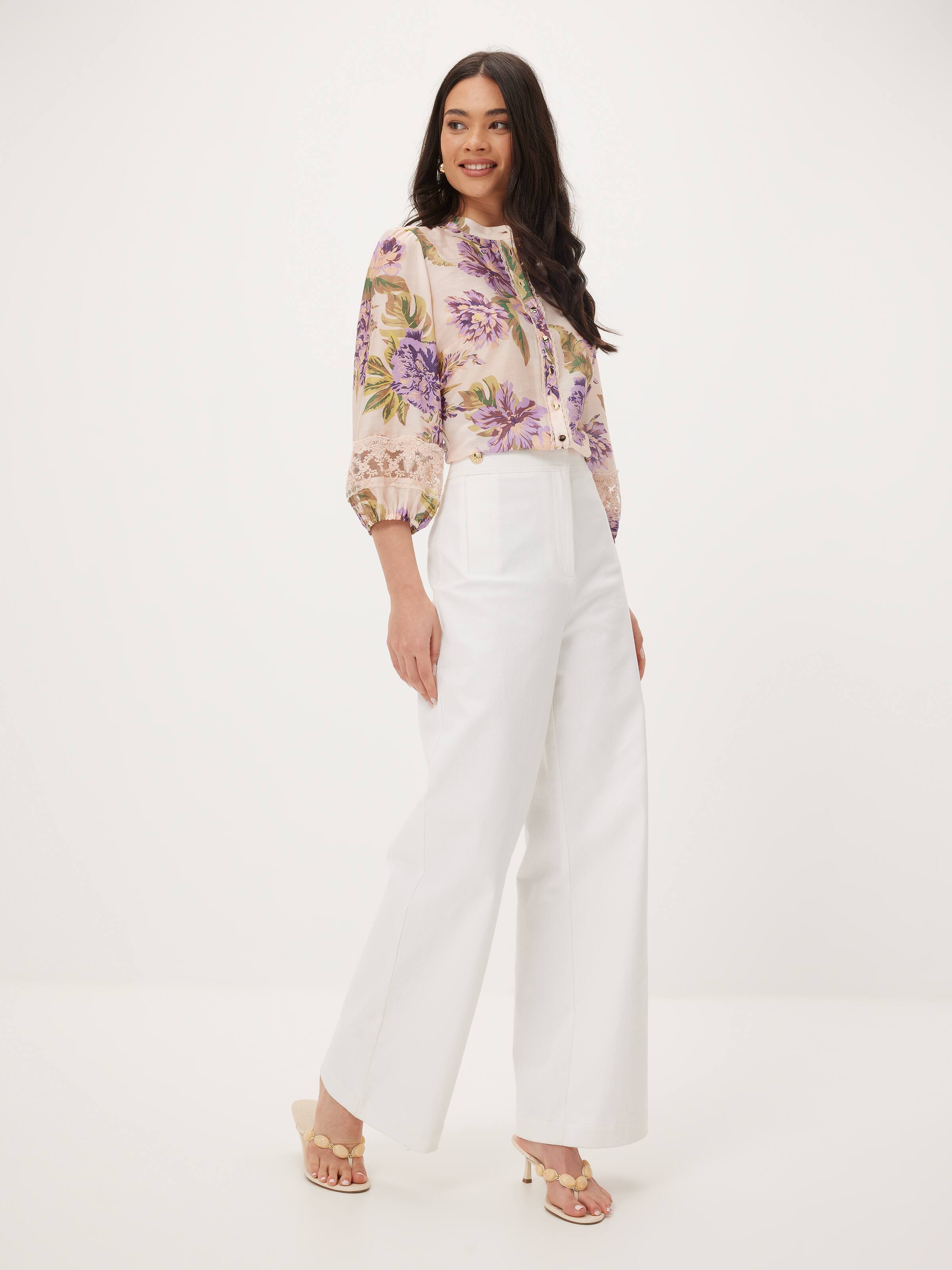 Jolie Lace Print Blouse