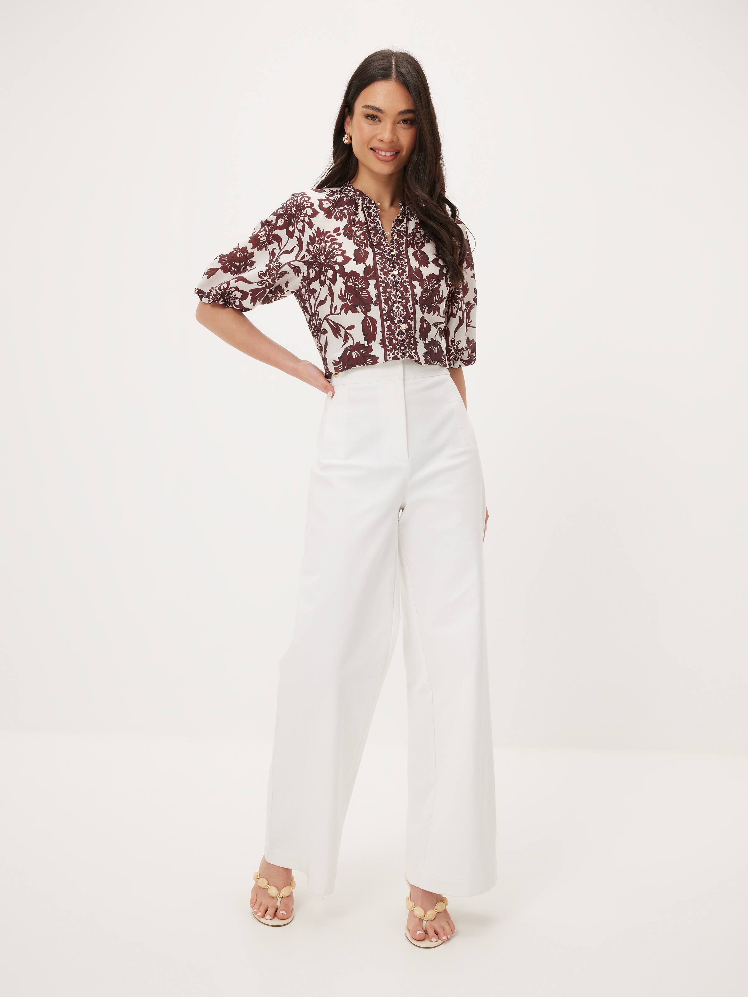 Jenna Printed Puff Sleeve Shirt