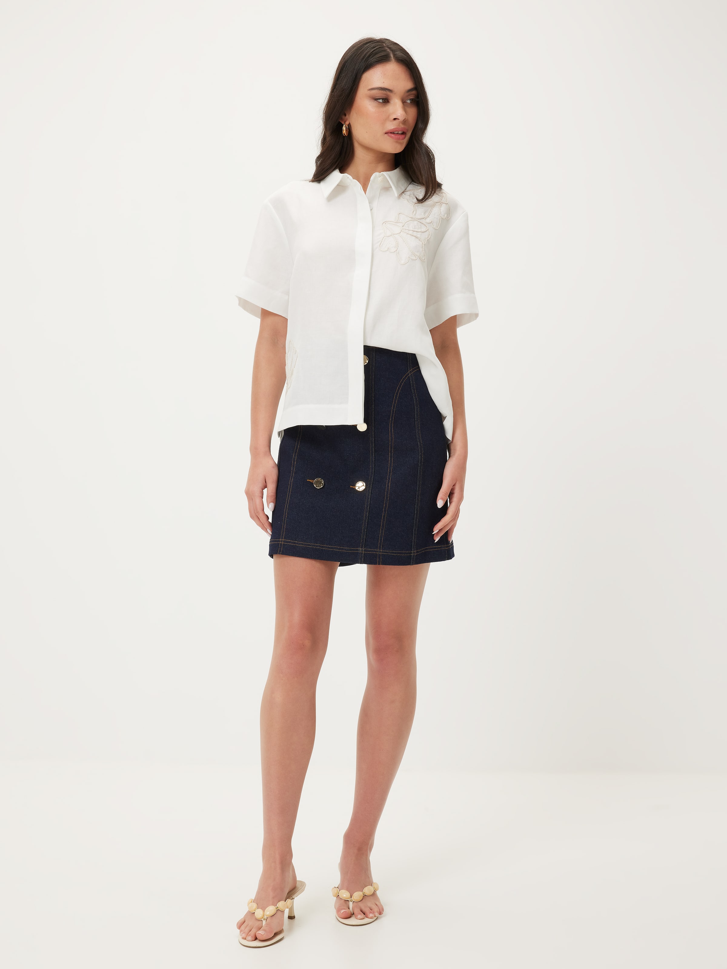 Alessia Short Sleeve Flower Shirt