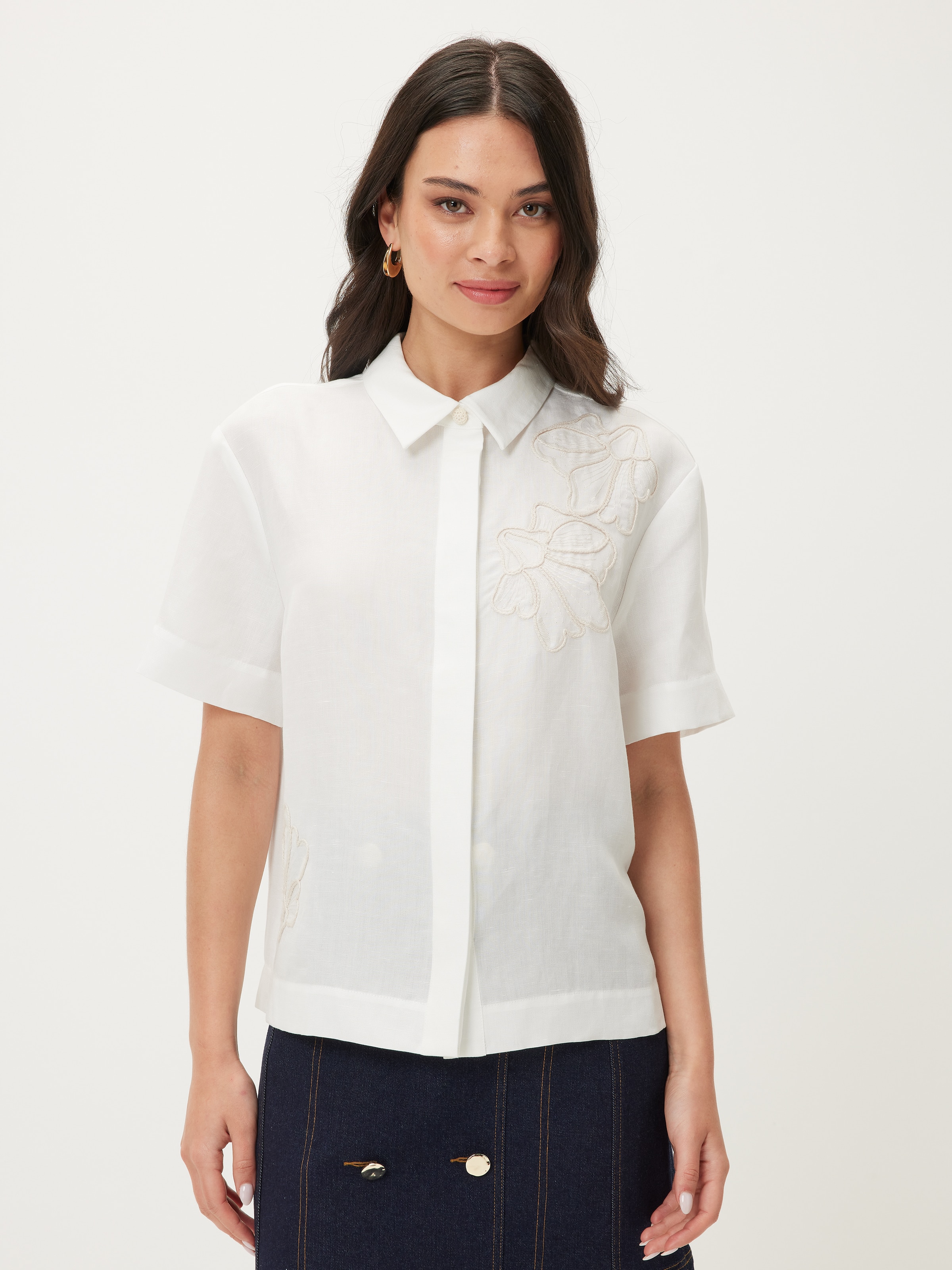 Alessia Short Sleeve Flower Shirt