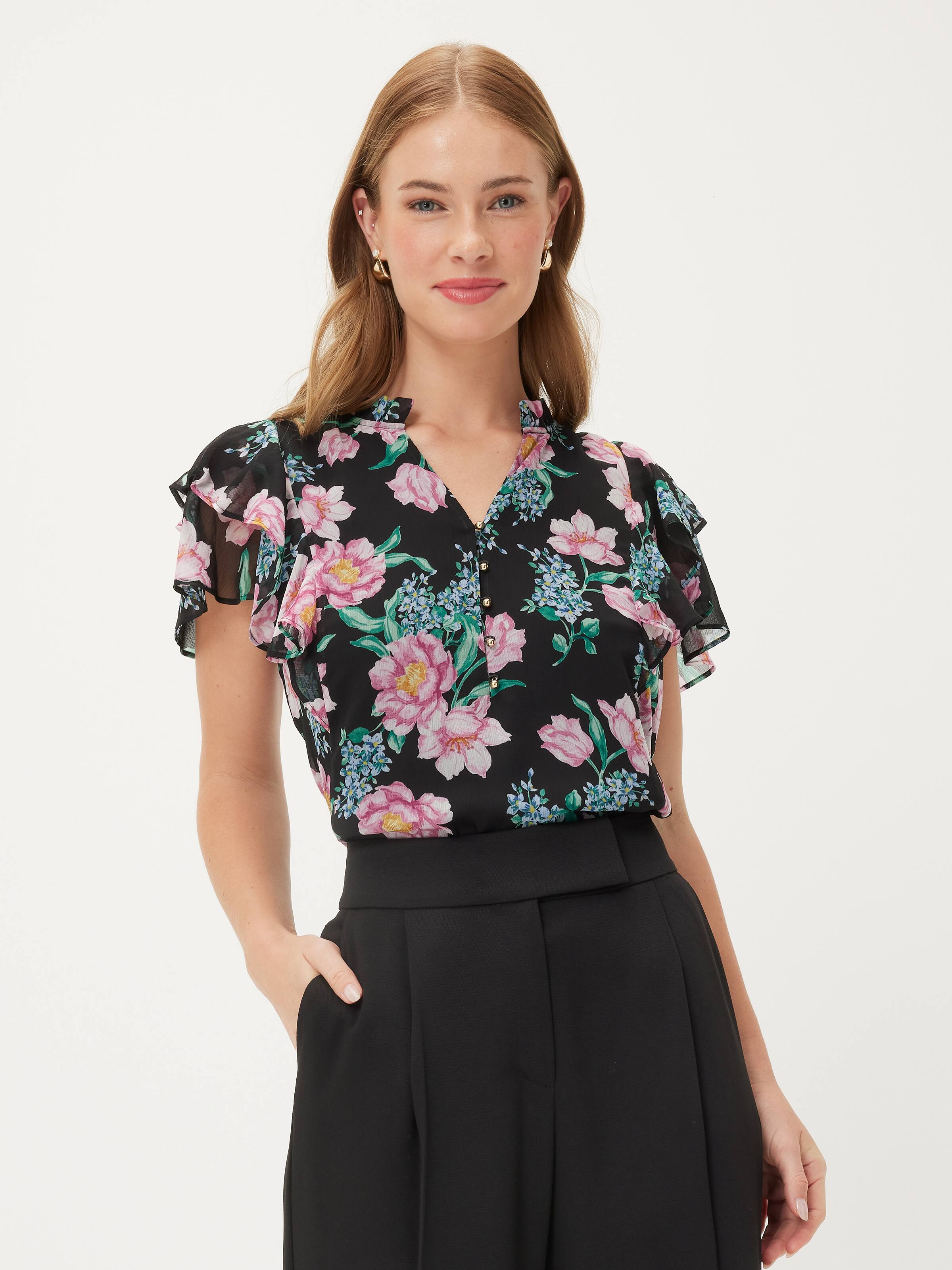 Ria Ruffle Detail Blouse