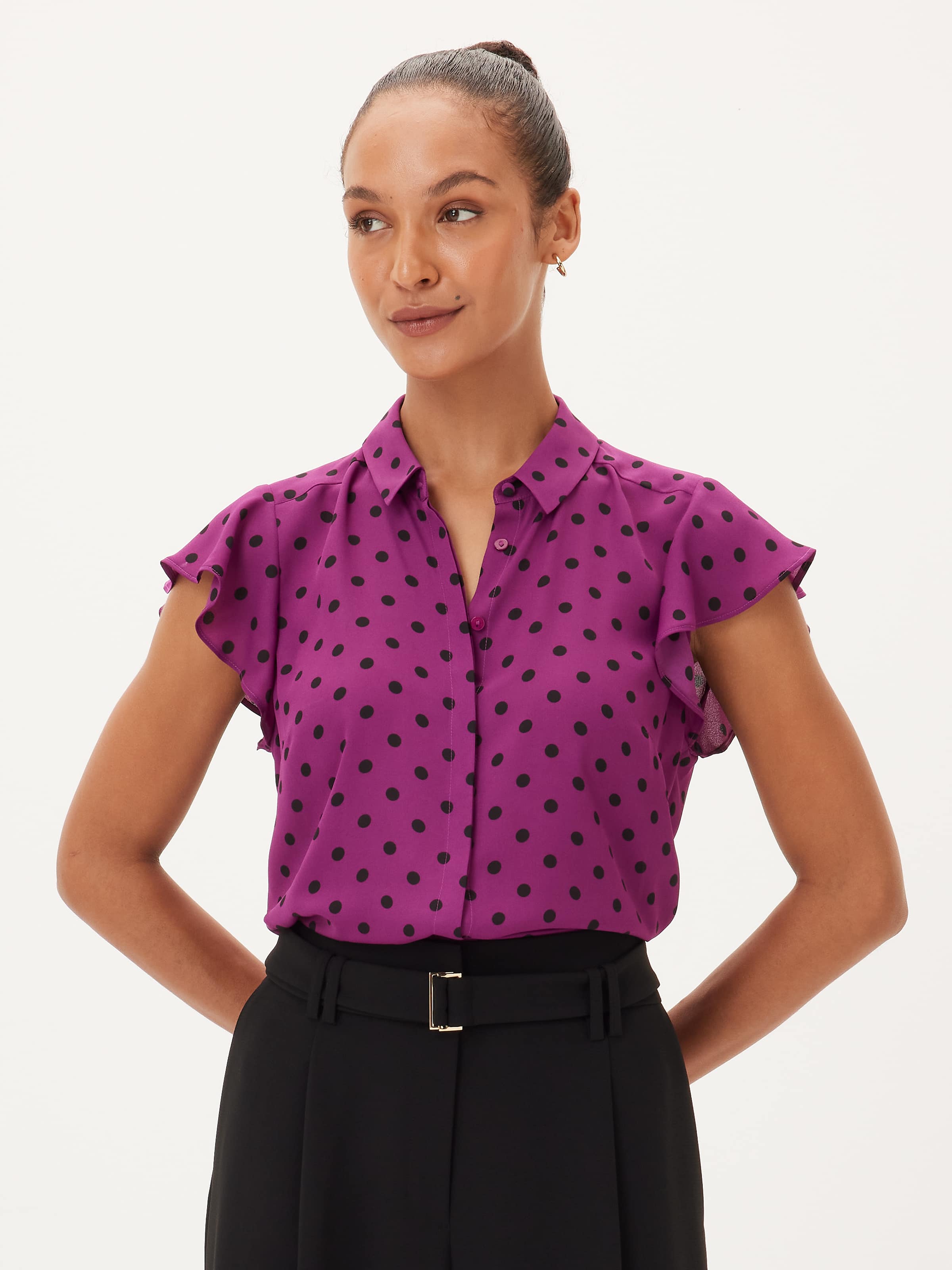 Aria Ruffle Sleeve Shirt