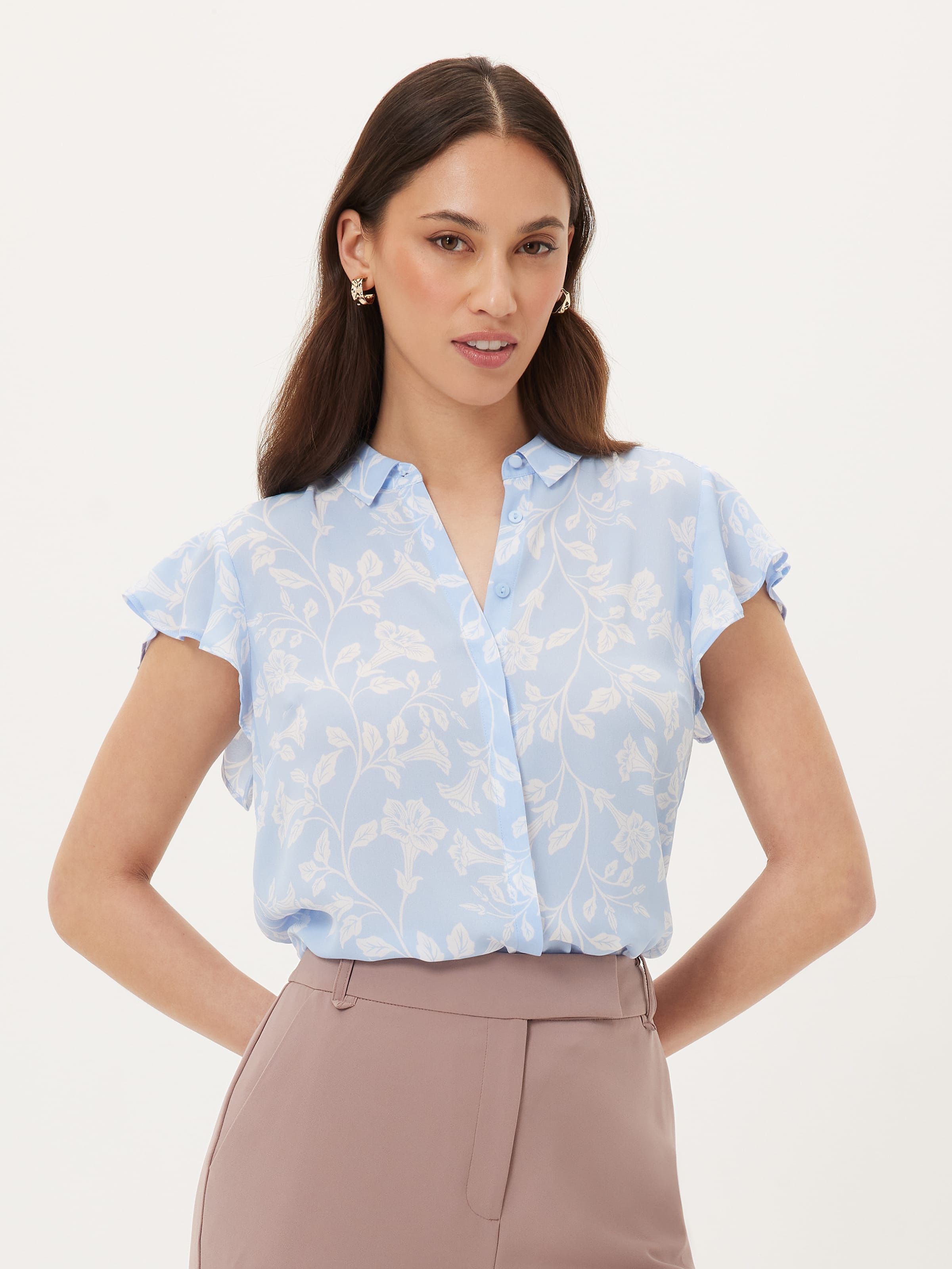 Aria Ruffle Sleeve Shirt