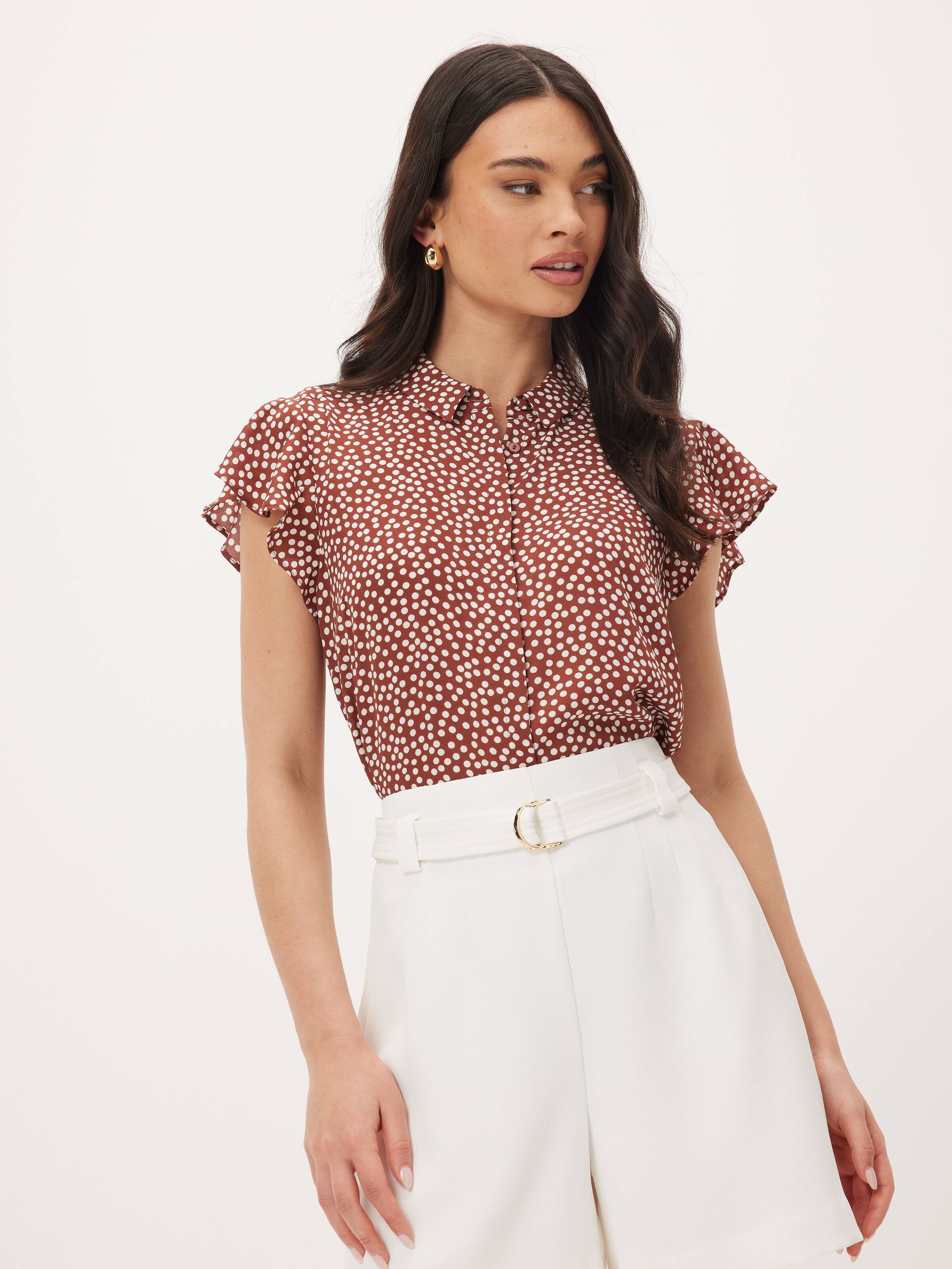 Aria Ruffle Sleeve Shirt