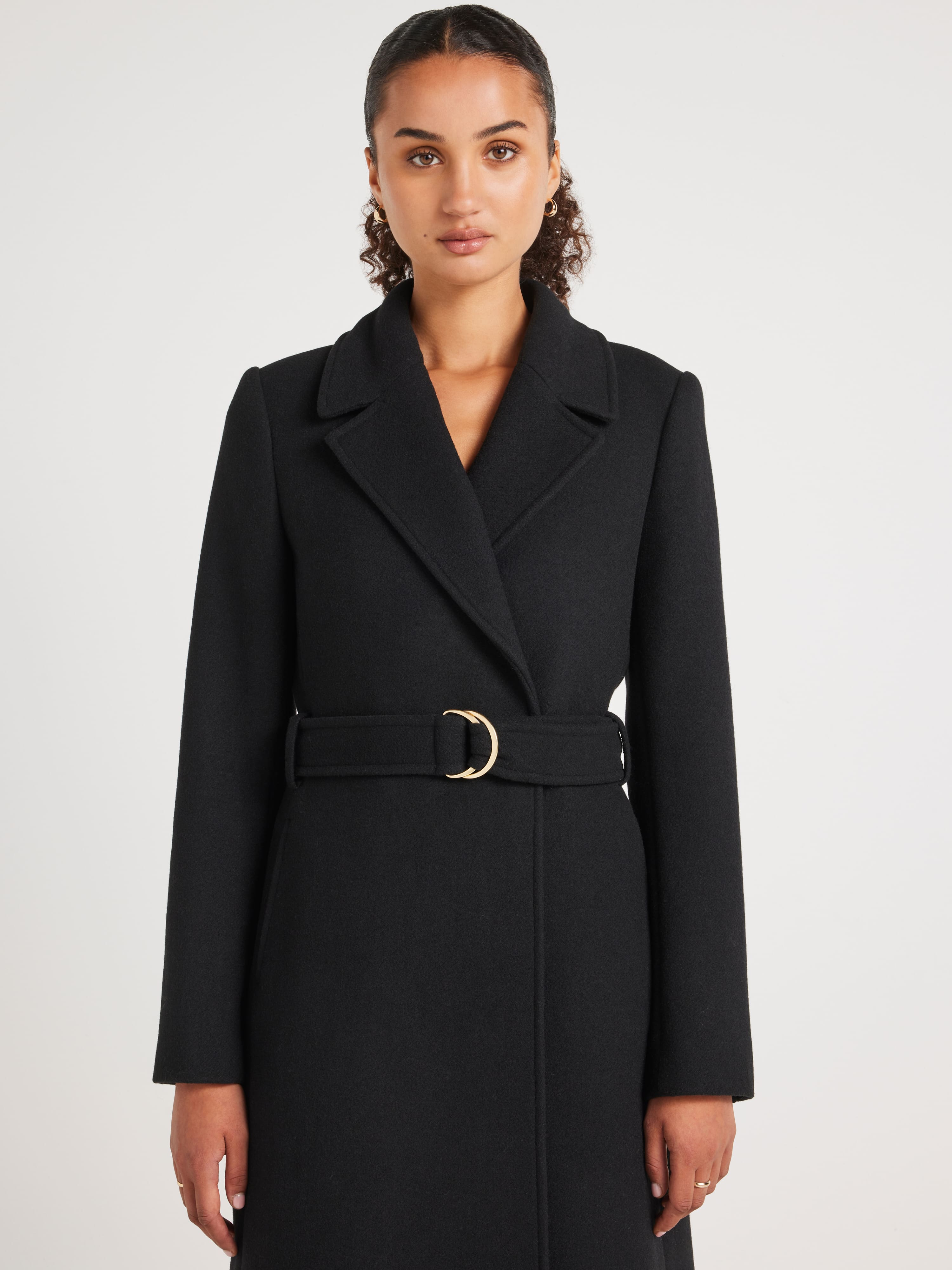 Aria Faux-Fur Trim Coat