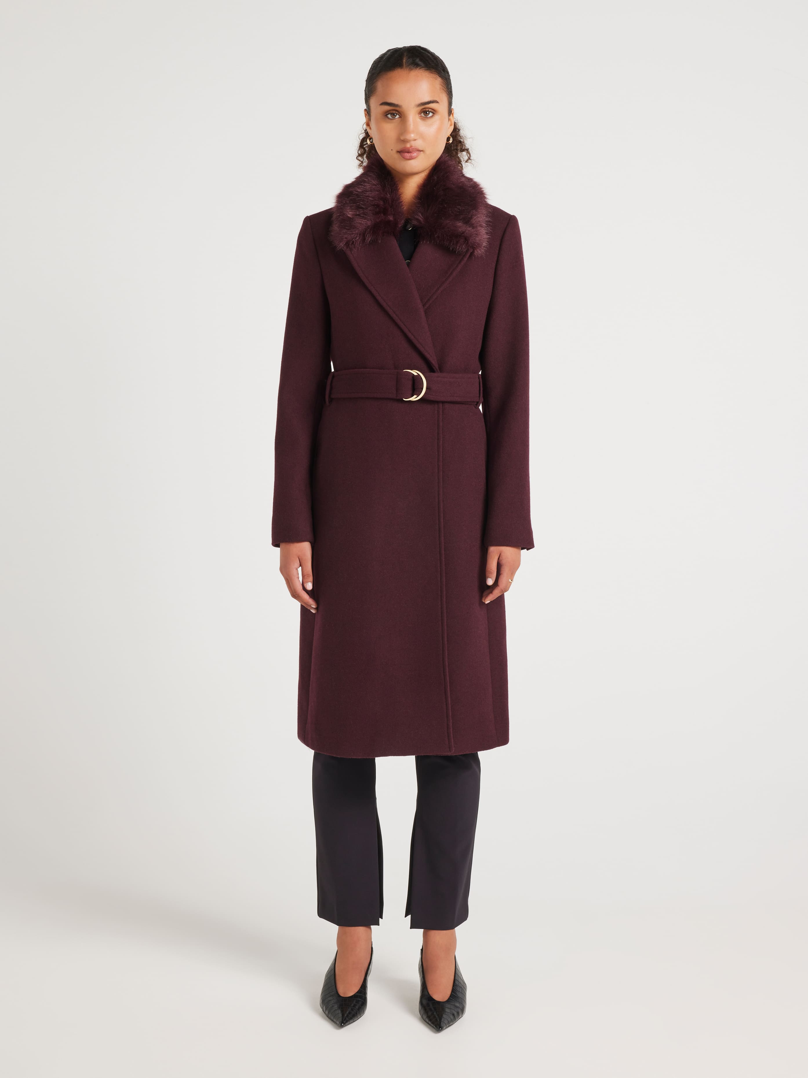 Aria Fur Trim Coat