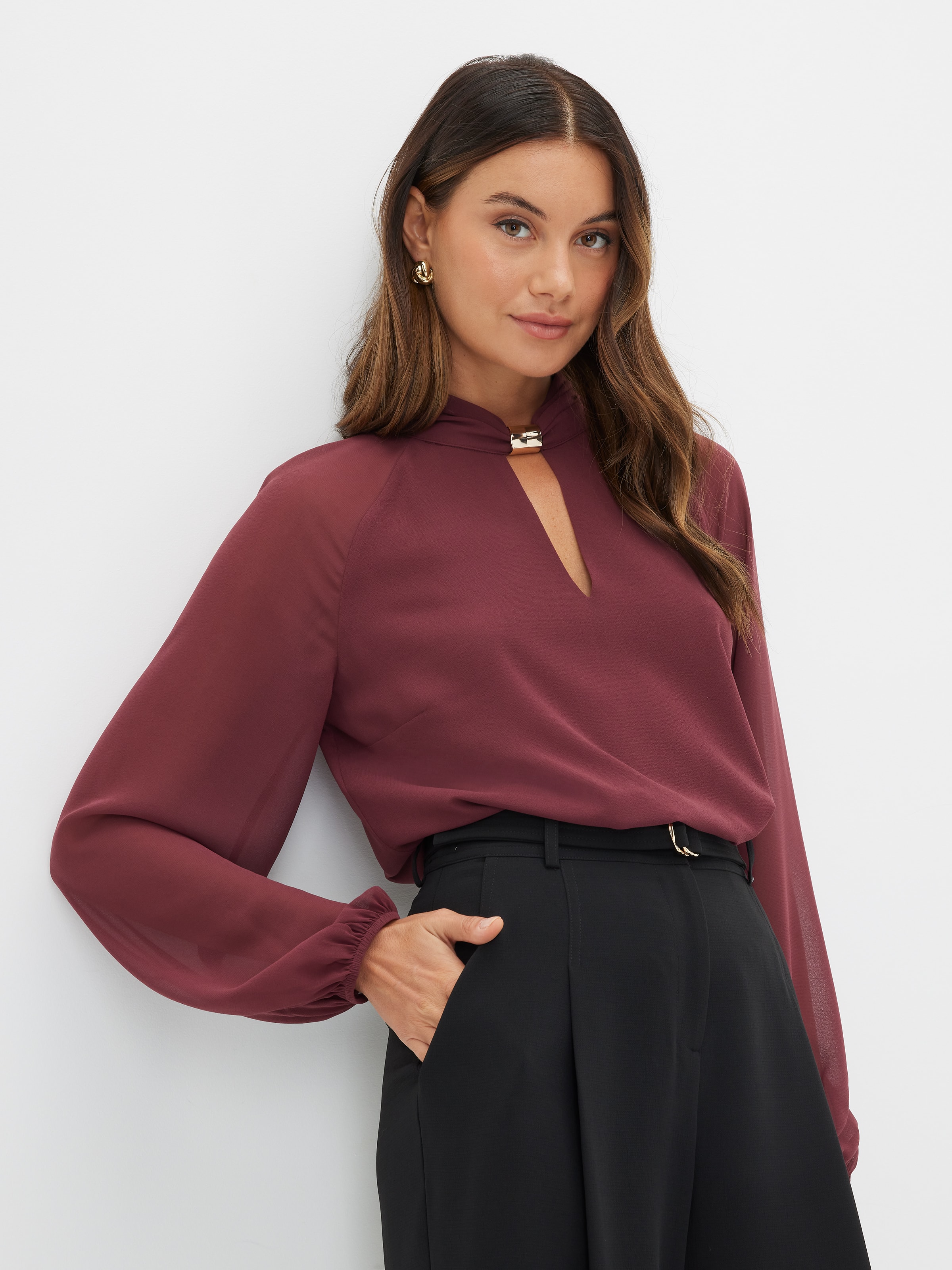 Tanya Sheer Sleeve Blouse