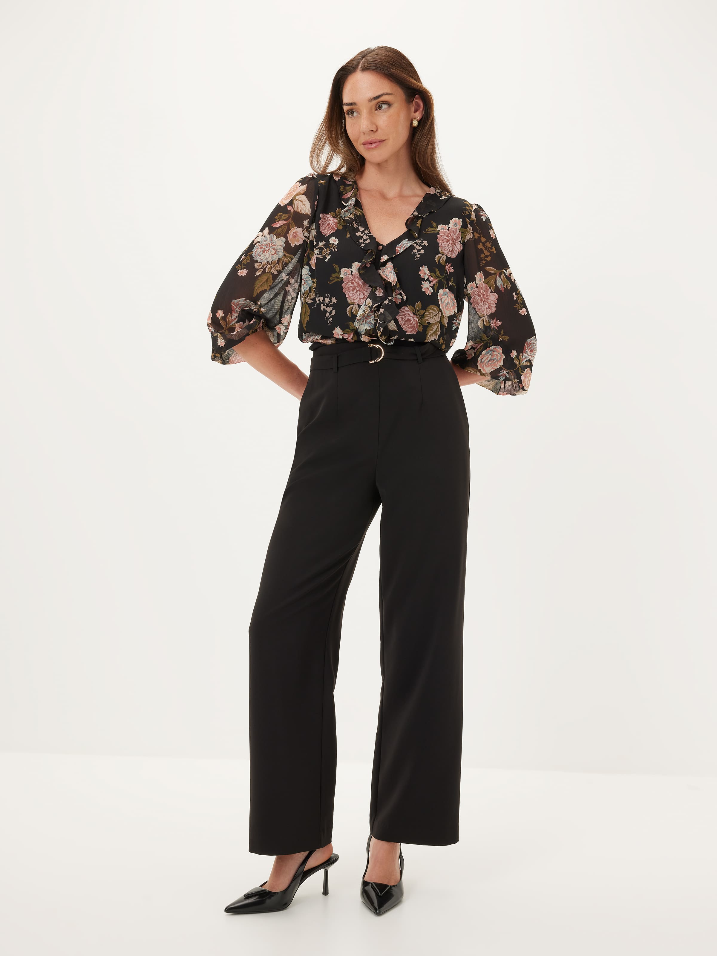 Ruby Ruffle Front Blouse