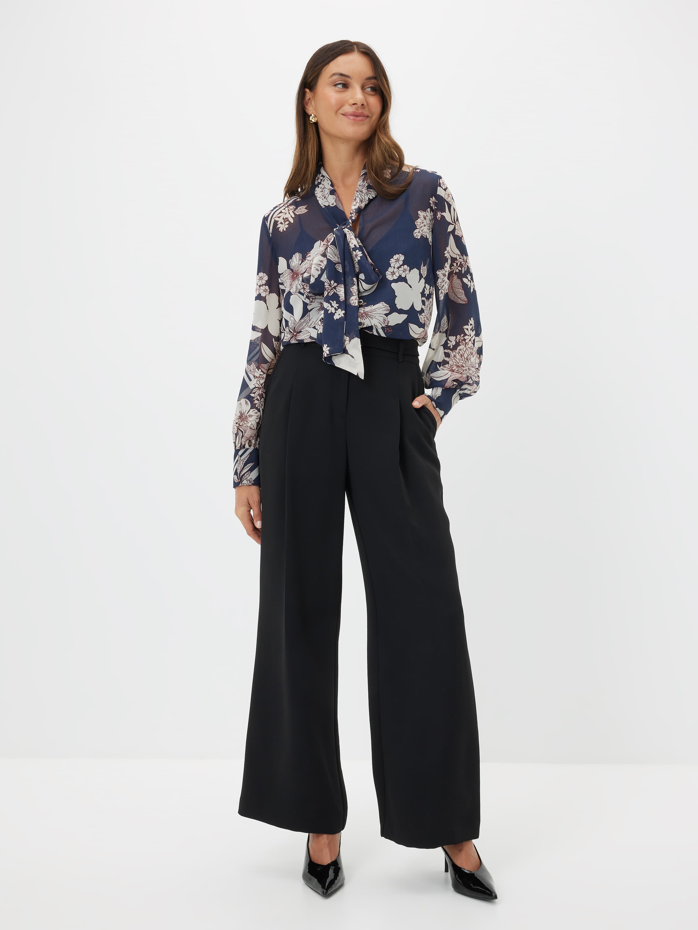 Tabitha Tie Neck Blouse