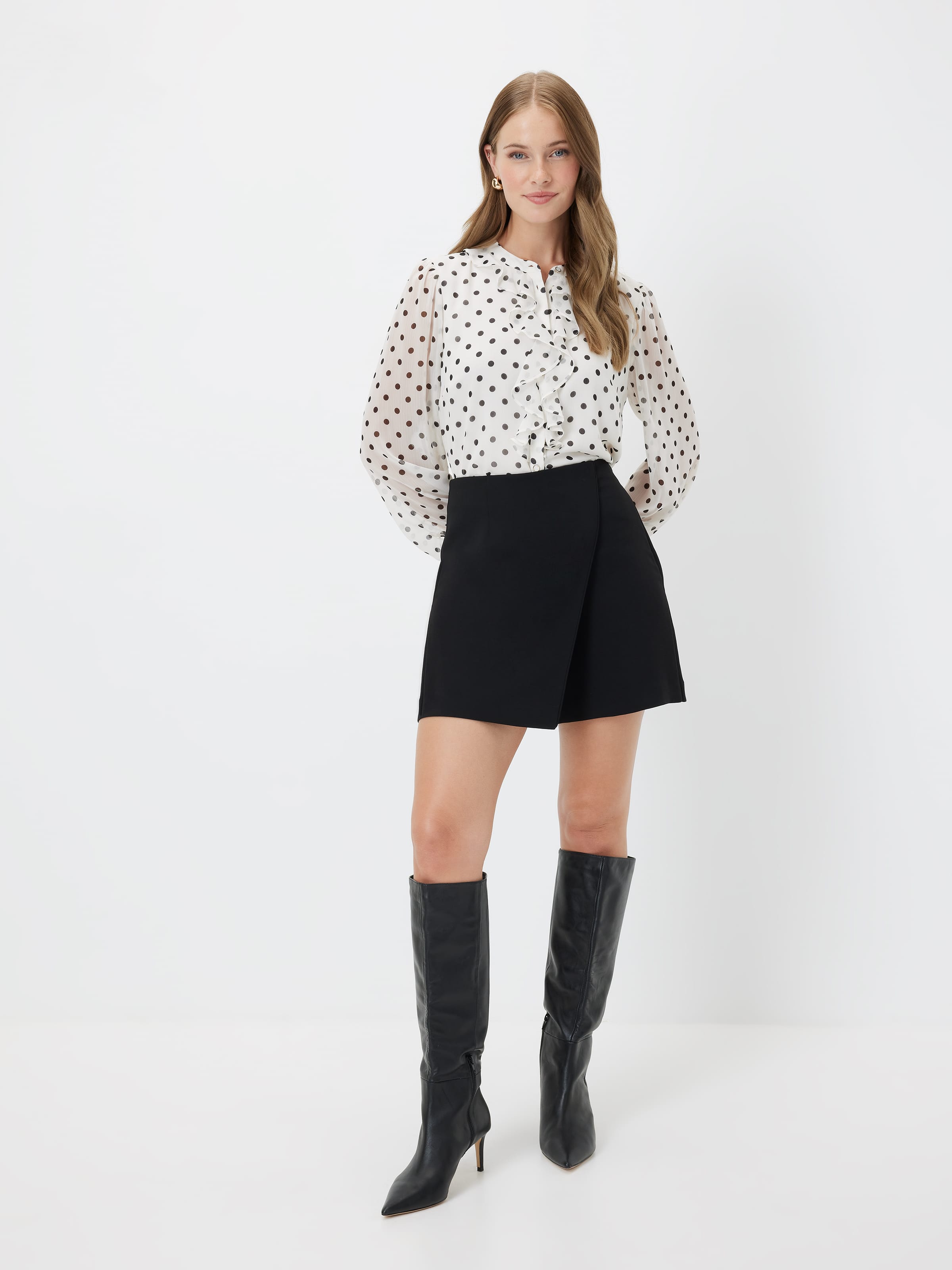 Ruffle Front Blouse