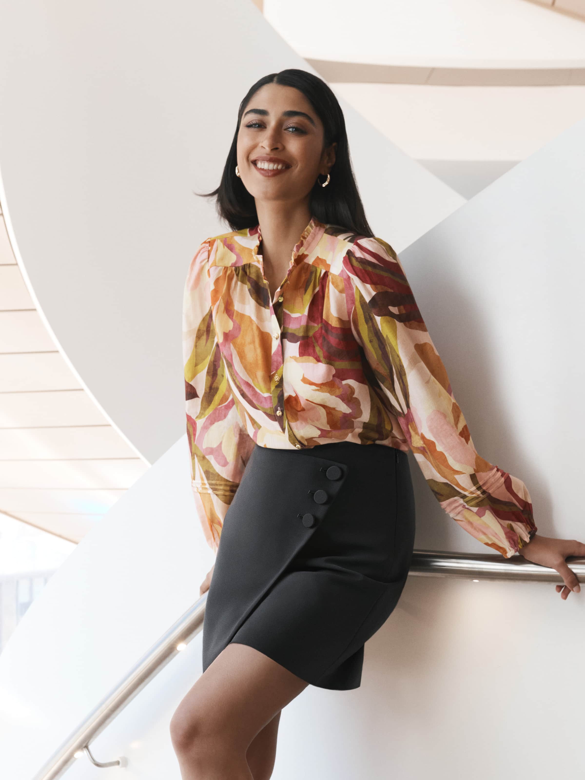 Kyra Lace Trim Blouse