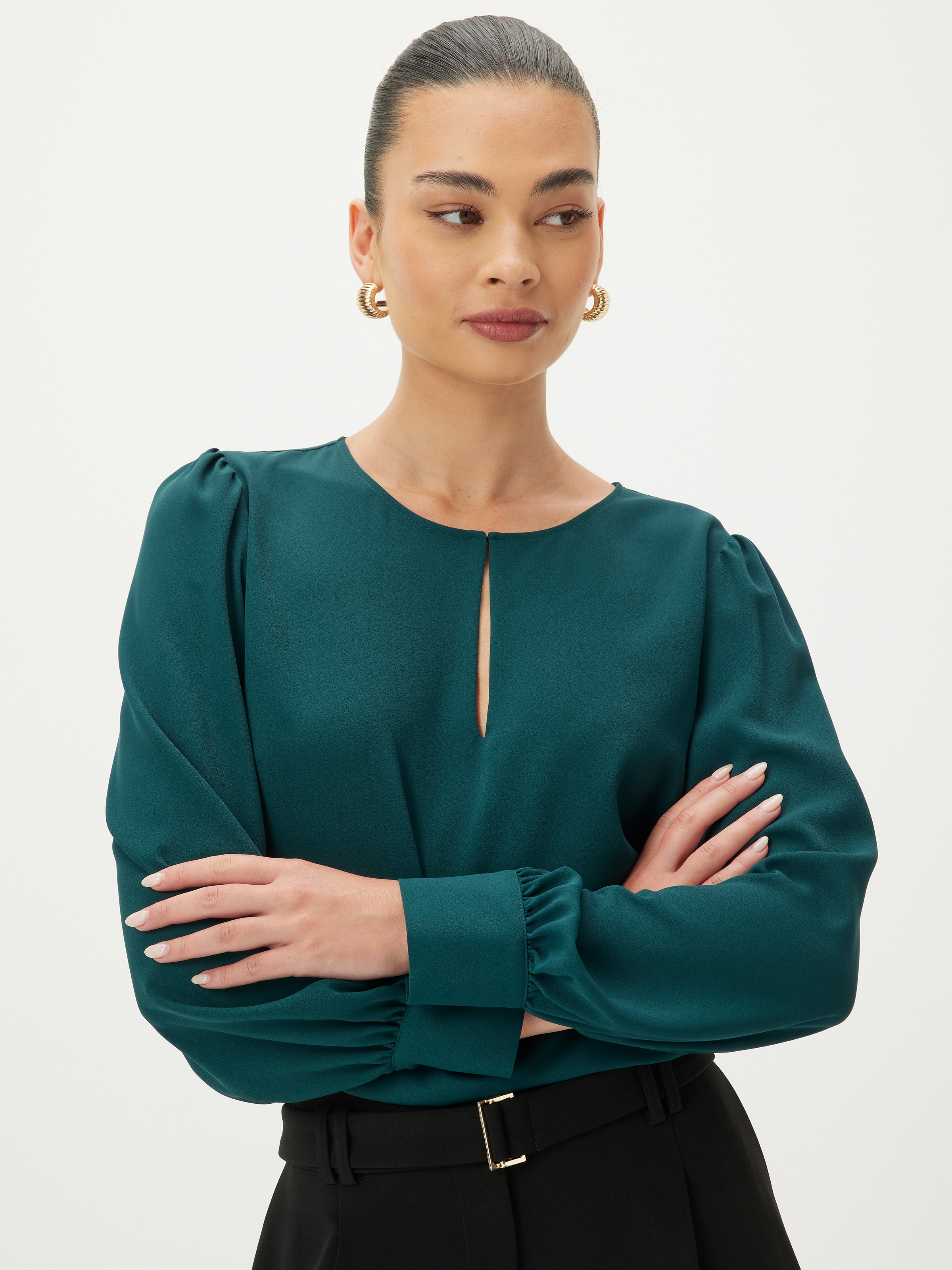 Seattle Long Sleeve Shell Top - Portmans Online