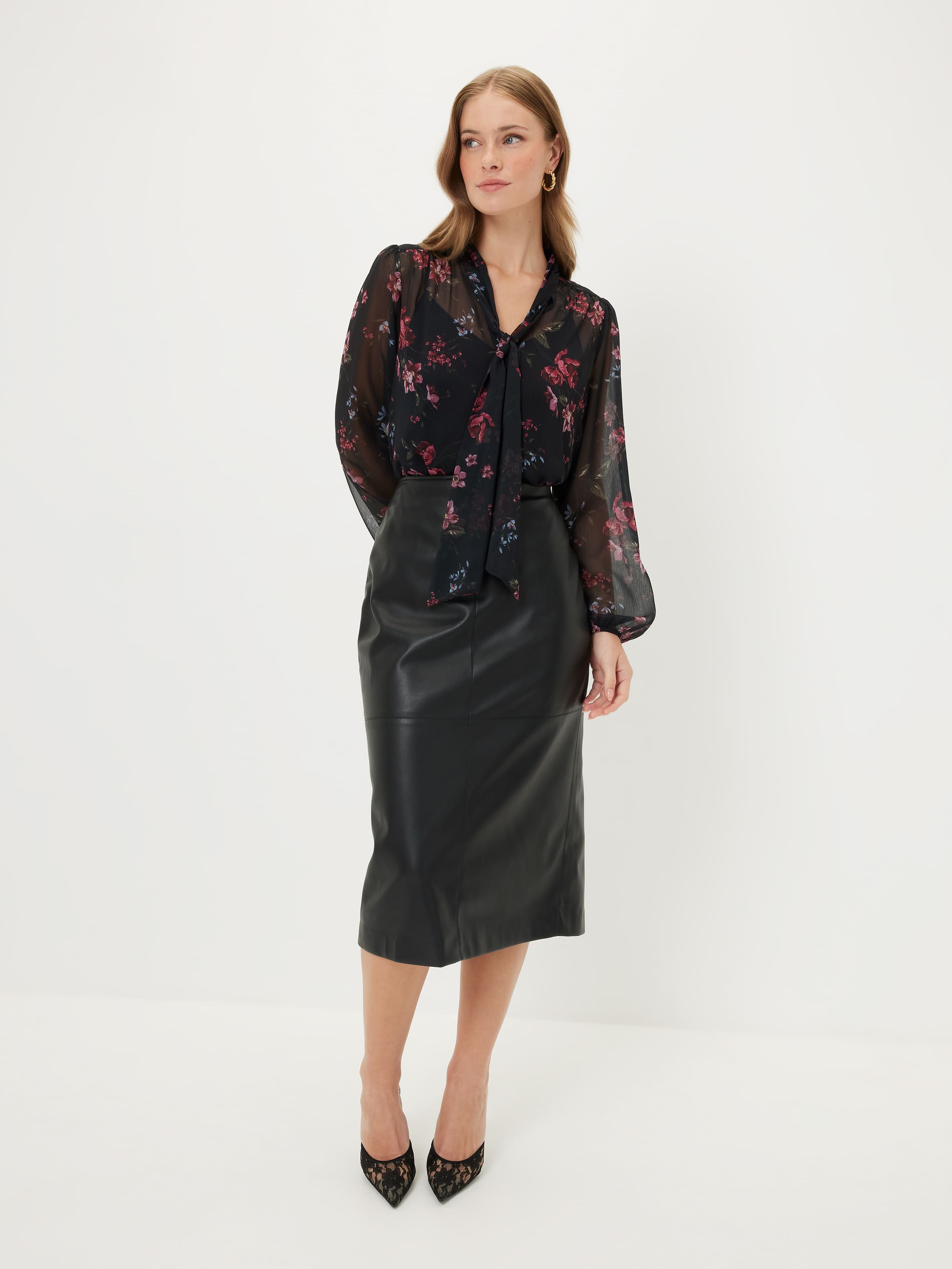 Jessica Tie Neck Blouse
