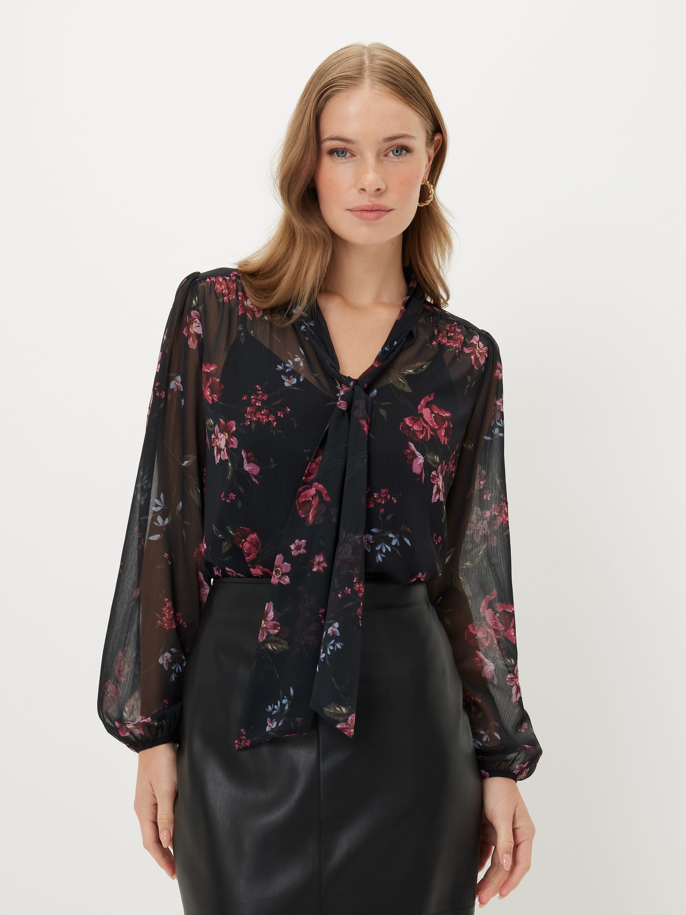 Jessica Tie Neck Blouse
