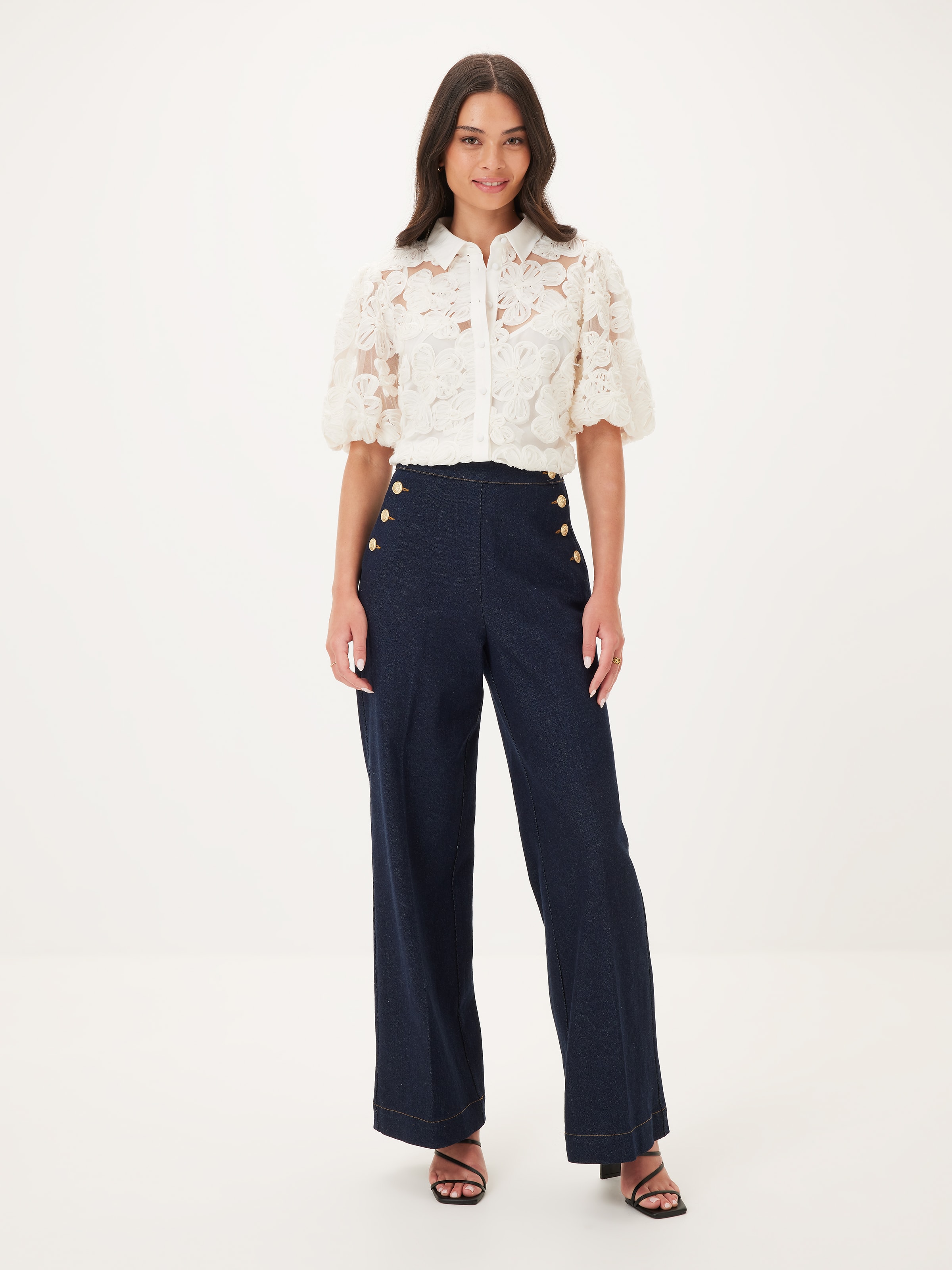 Bianca Flower Texture Blouse