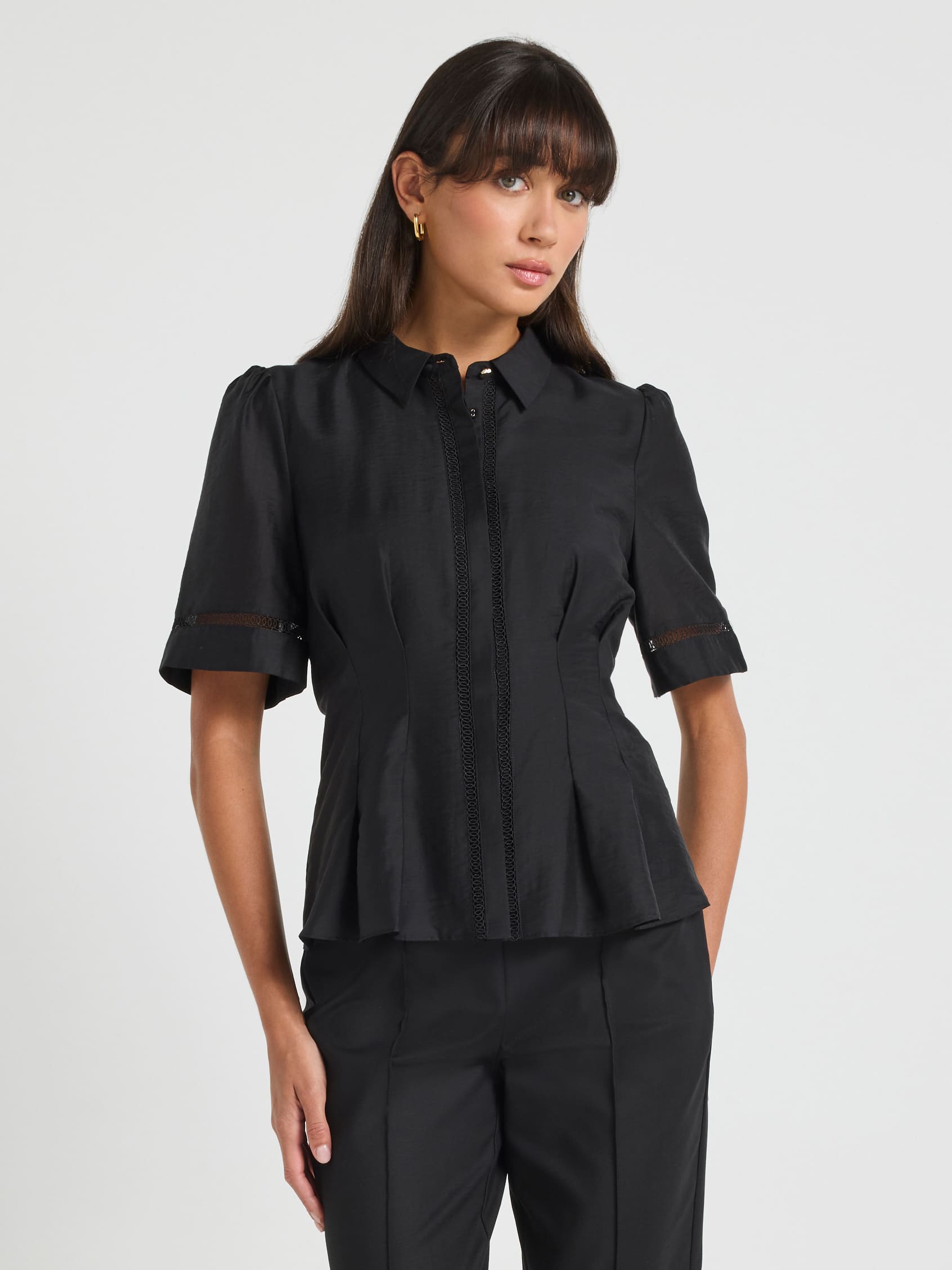 Elowen Short Sleeve Waist Detail Blouse