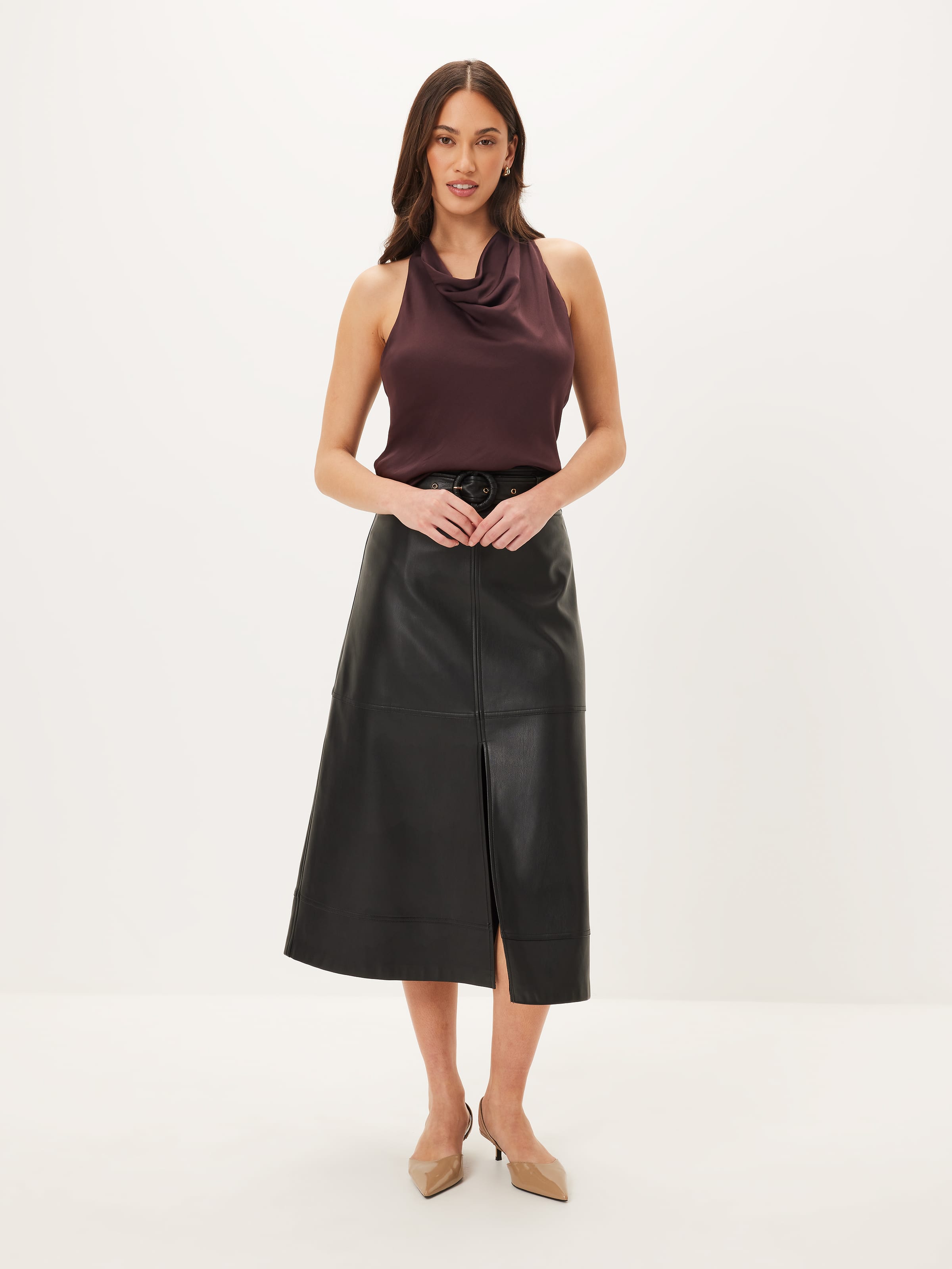 Sunray Satin Halter Top