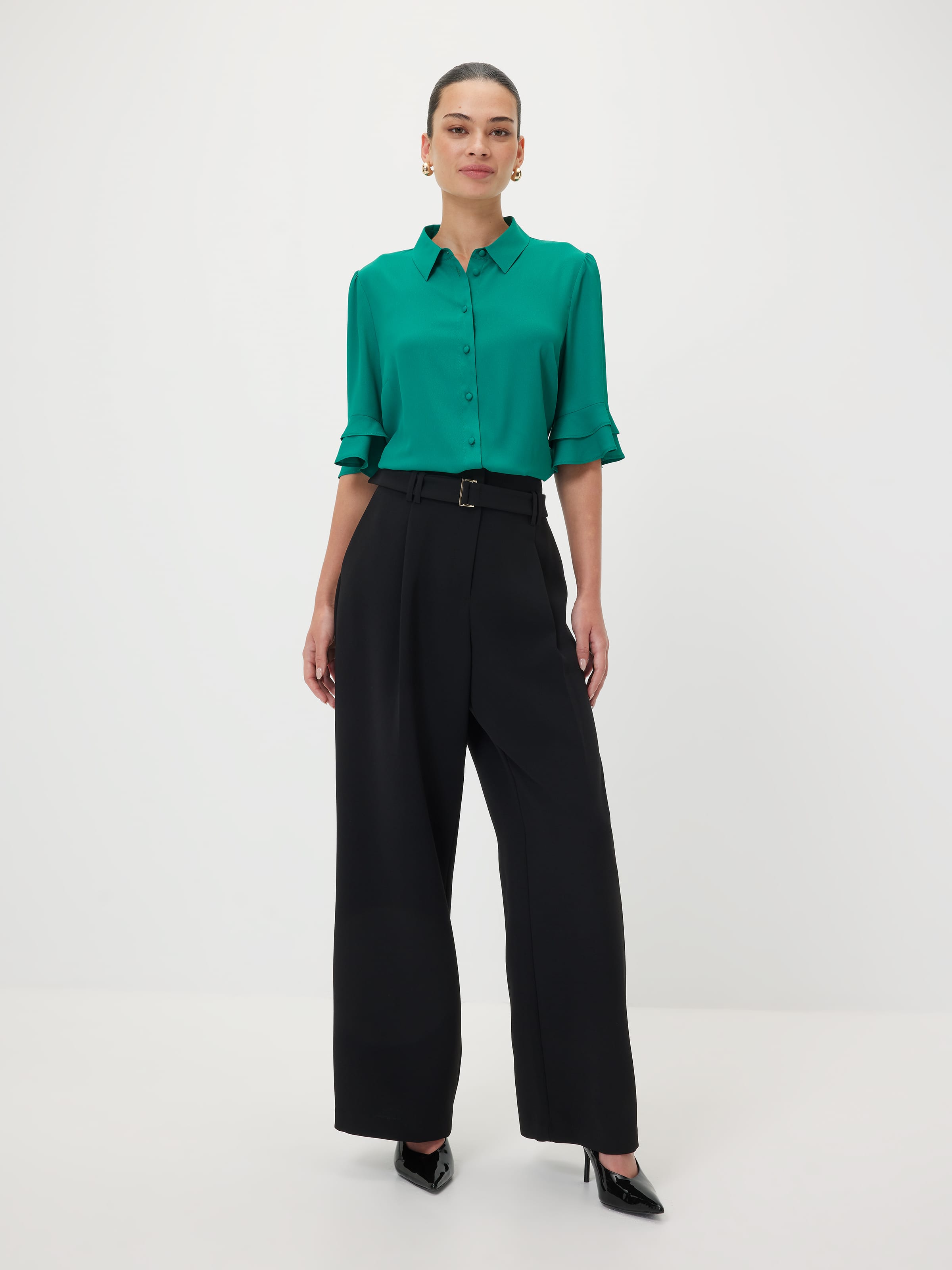 Kayla 3/4 Sleeve Button Up Shirt