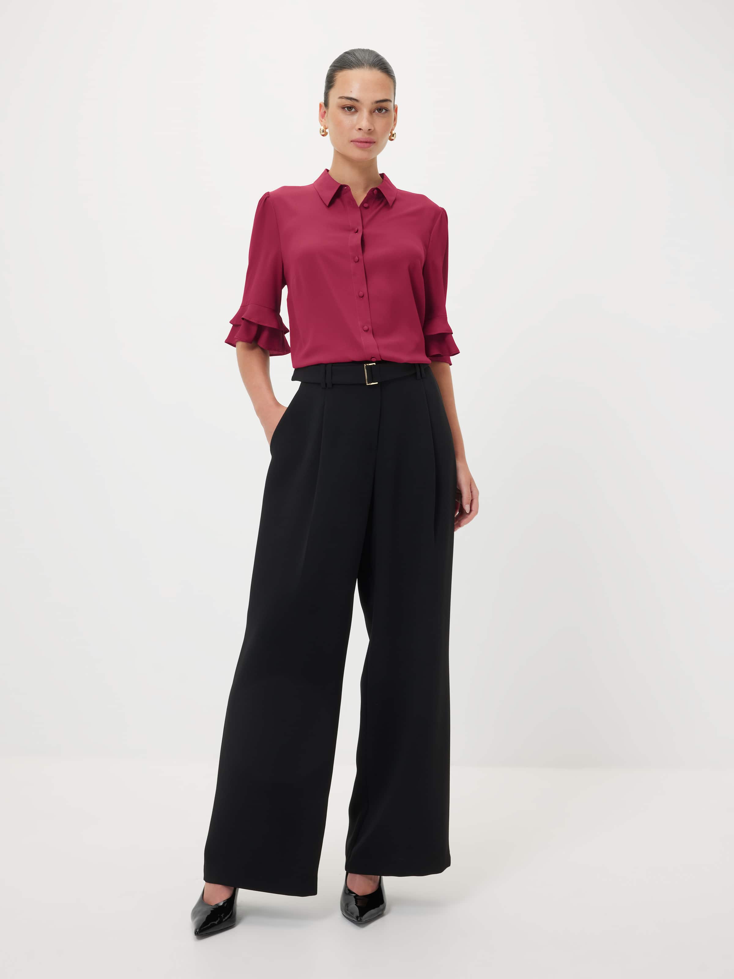 Kayla 3/4 Sleeve Button Up Shirt