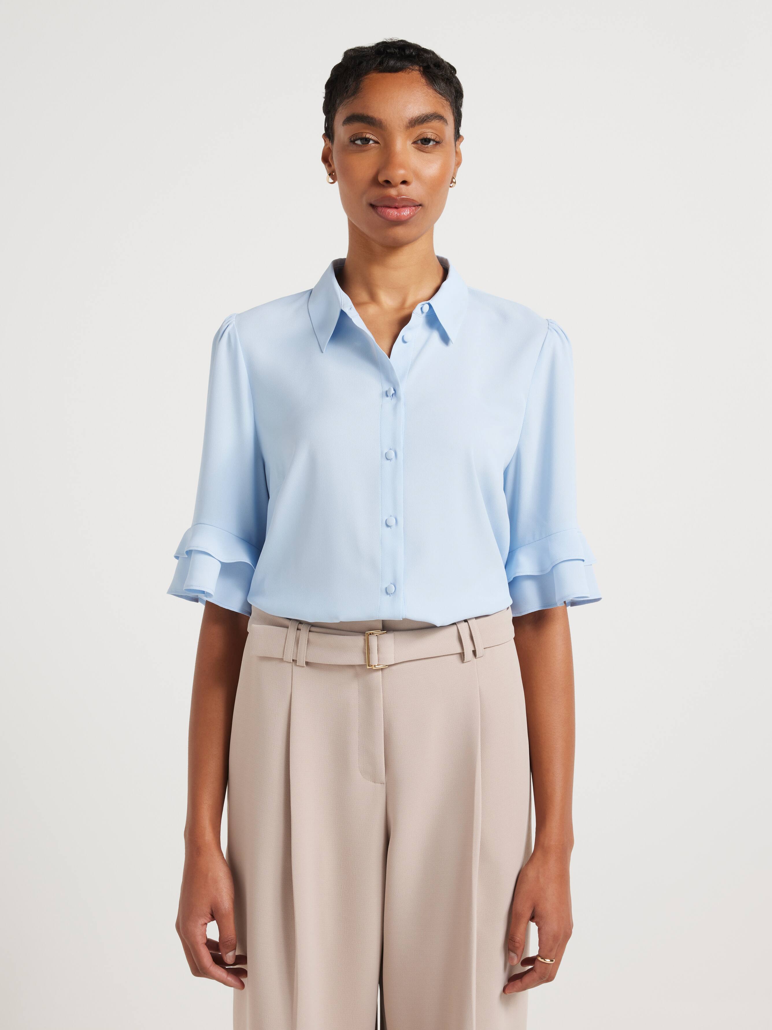 Kayla 3/4 Sleeve Button Up Shirt