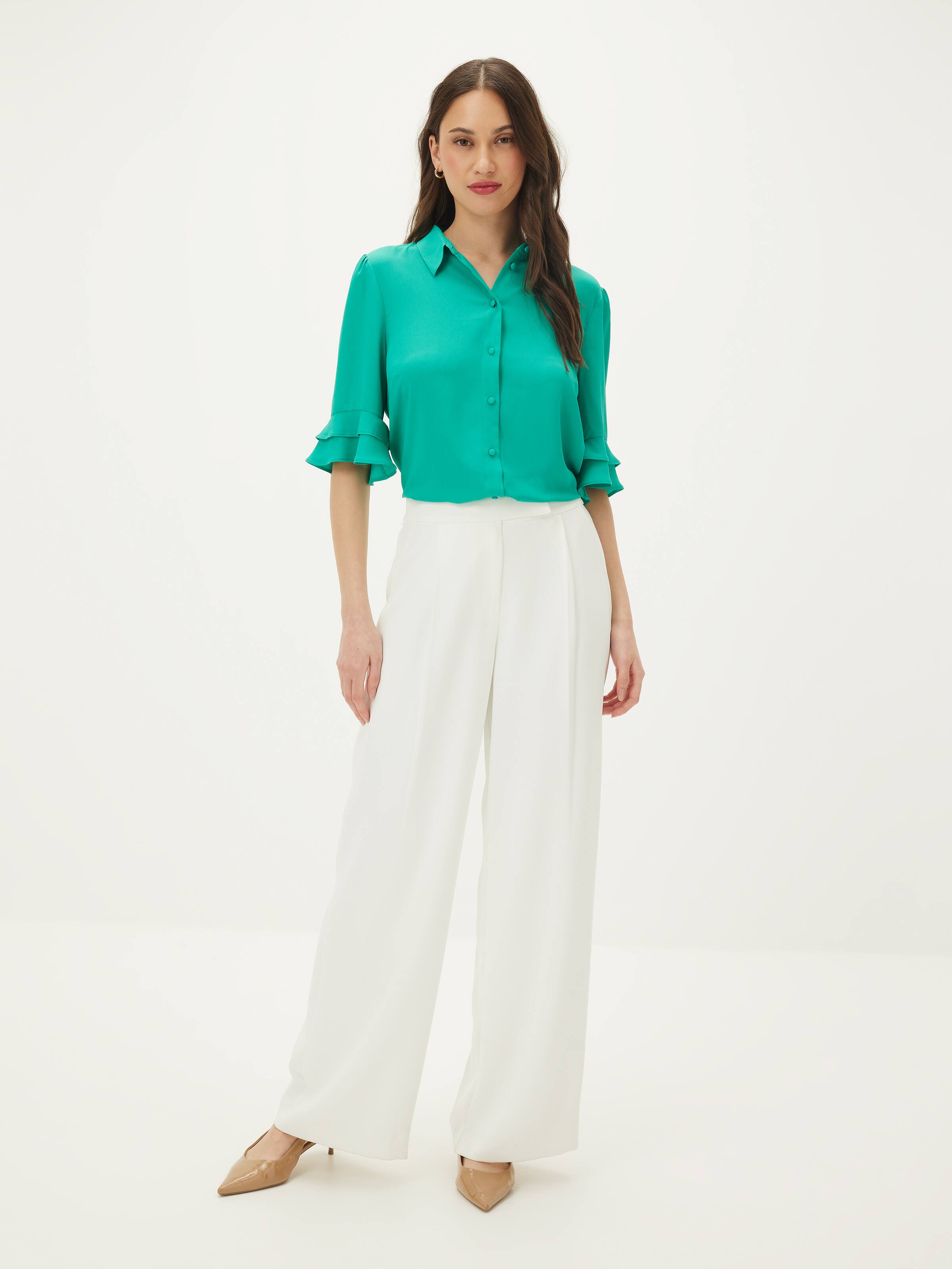 Kayla 3/4 Sleeve Button Up Shirt