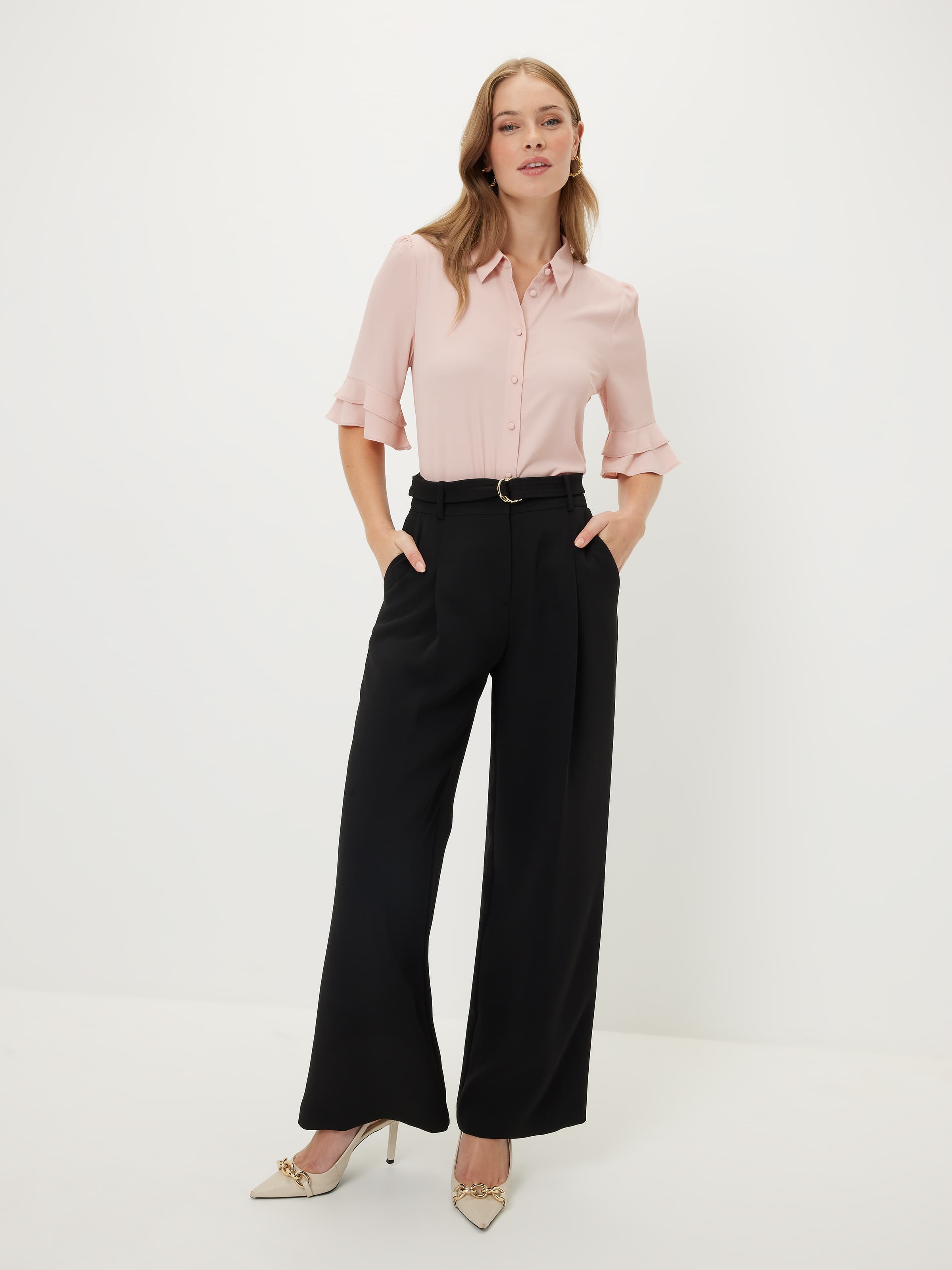 Kayla 3/4 Sleeve Button Up Shirt