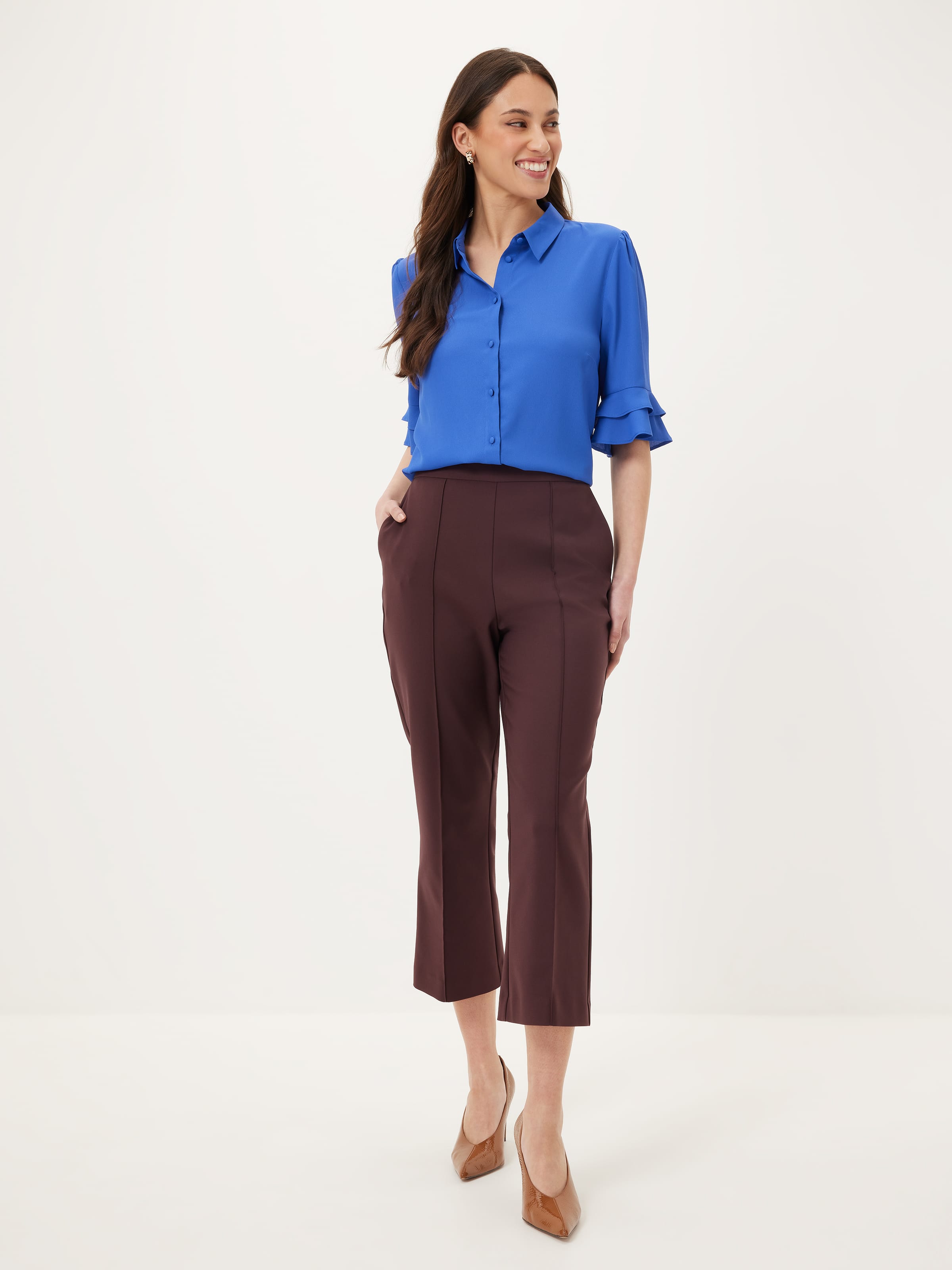 Kayla 3/4 Sleeve Button Up Shirt