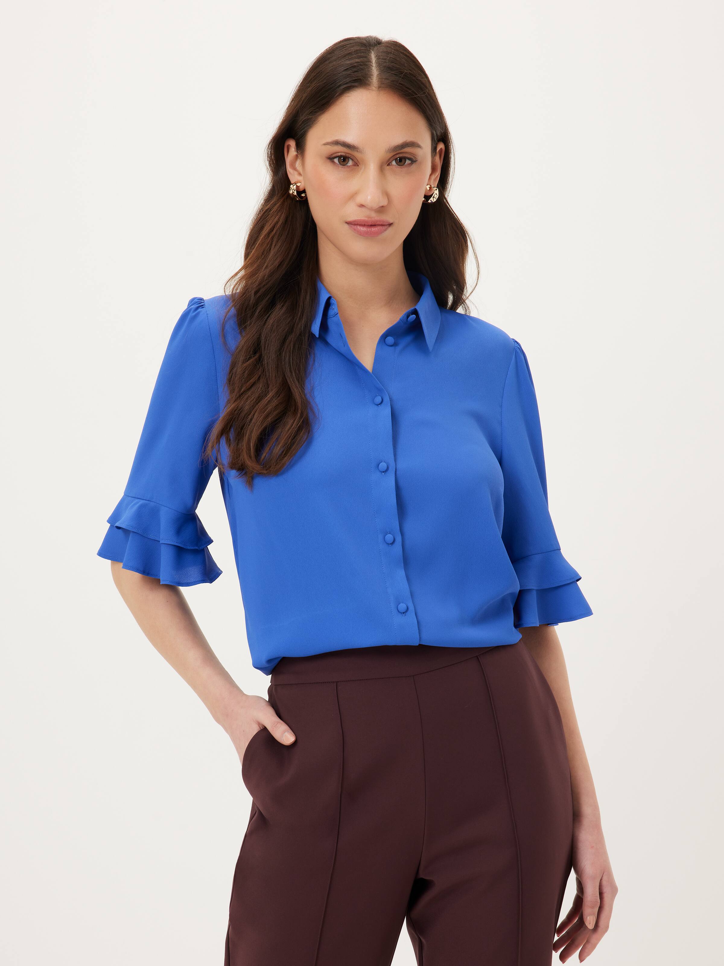 Kayla 3/4 Sleeve Button Up Shirt