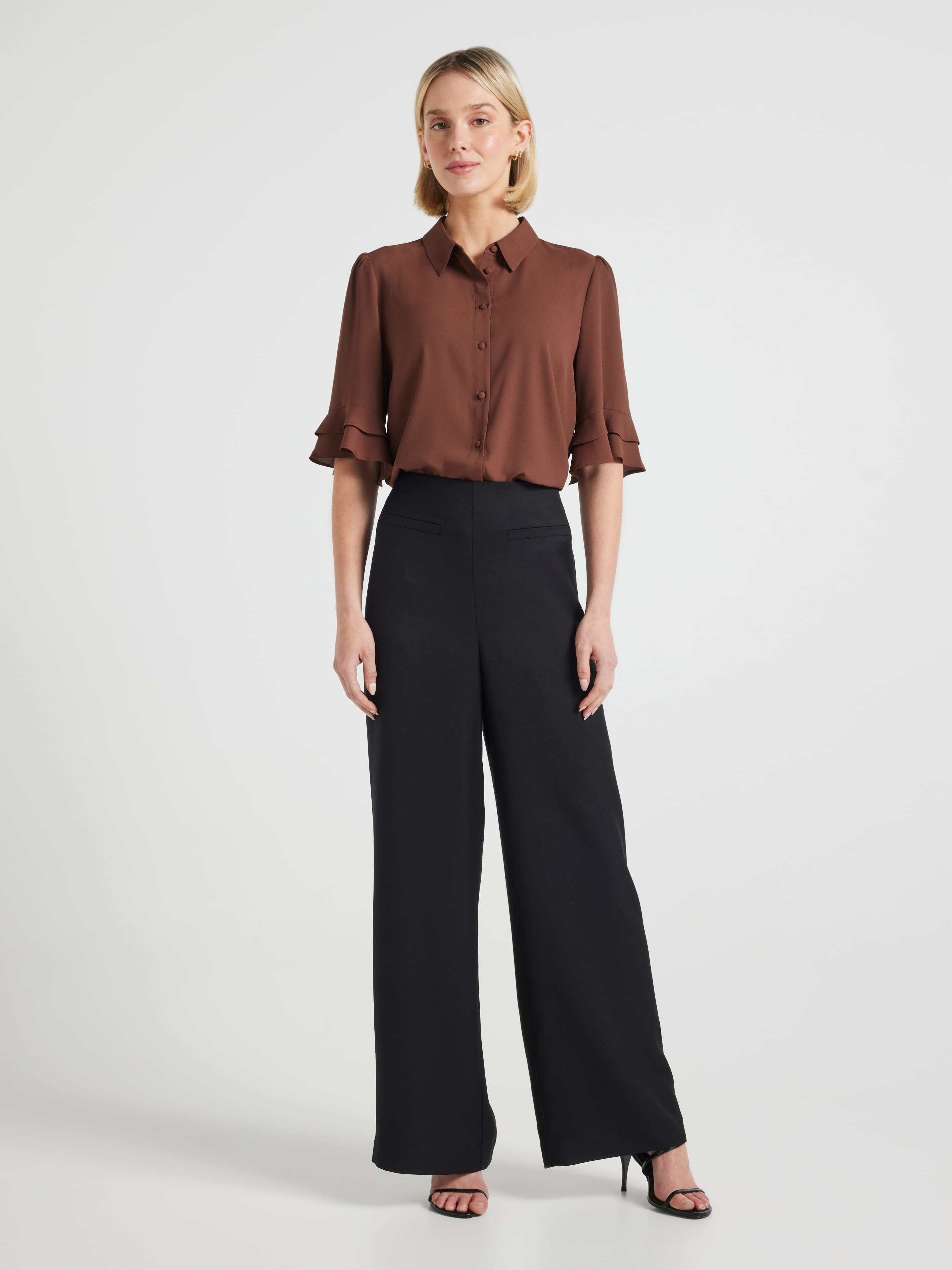 Kayla 3/4 Sleeve Button Up Shirt