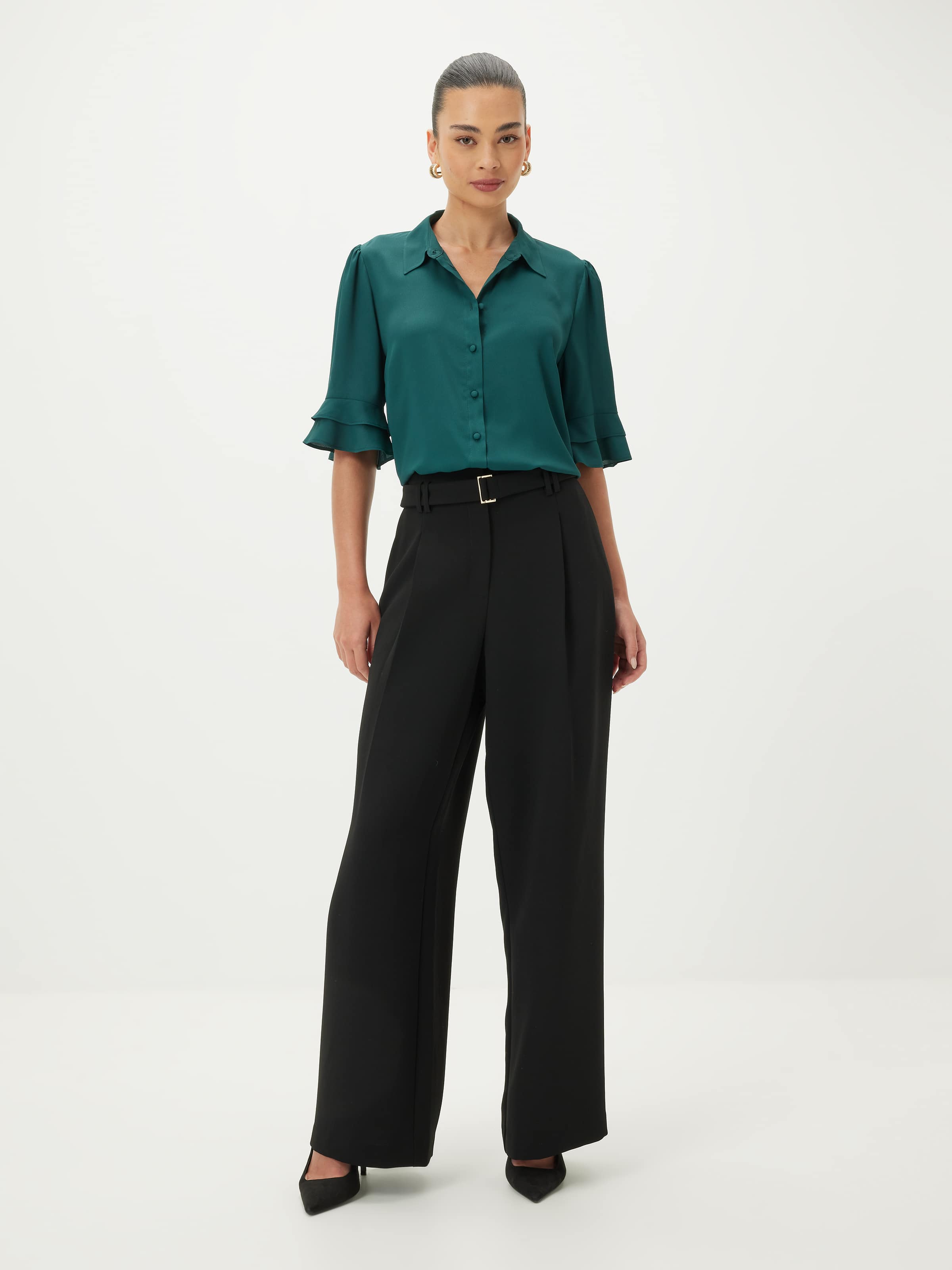 Kayla 3/4 Sleeve Button Up Shirt