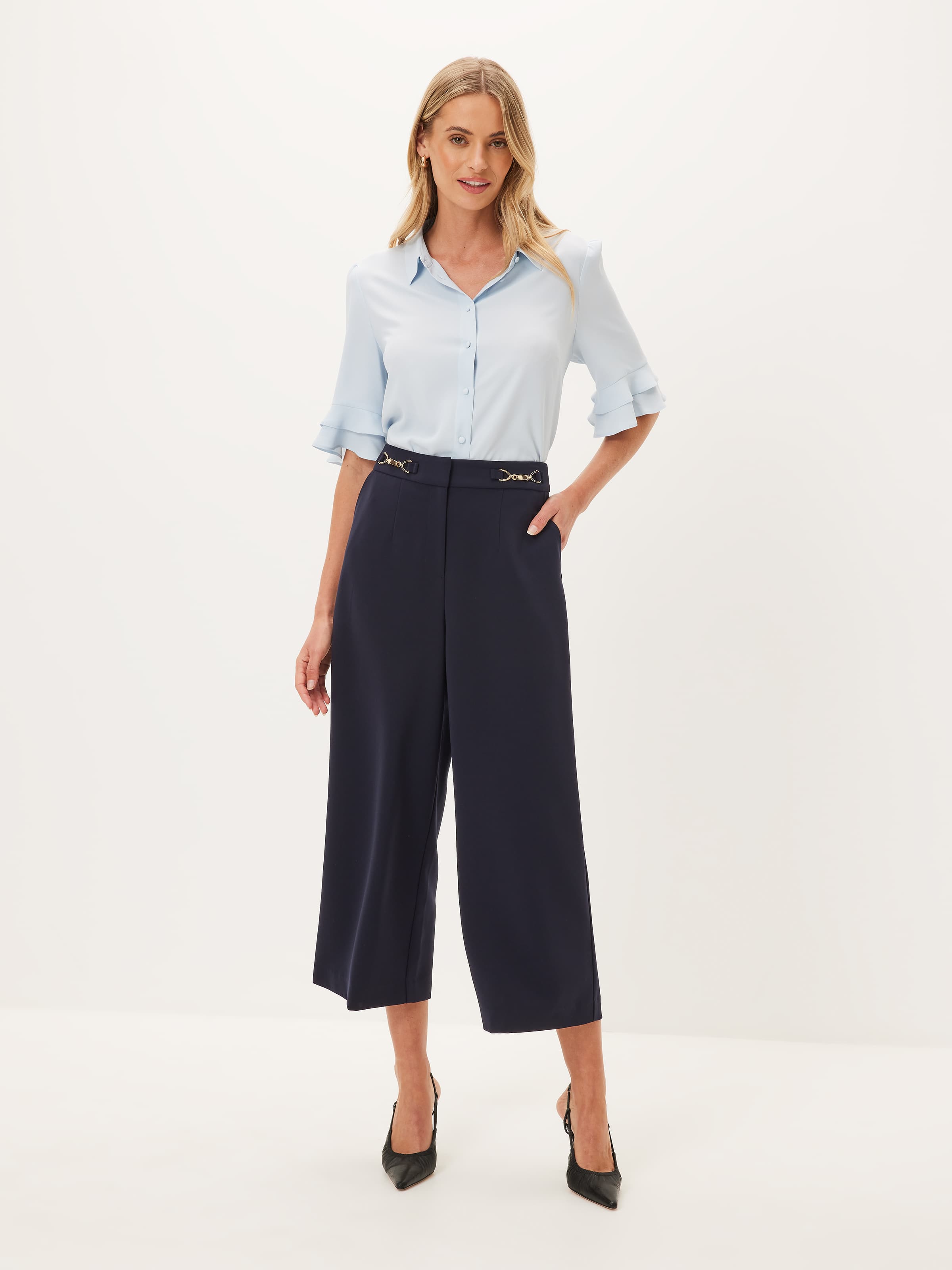 Kayla 3/4 Sleeve Button Up Shirt