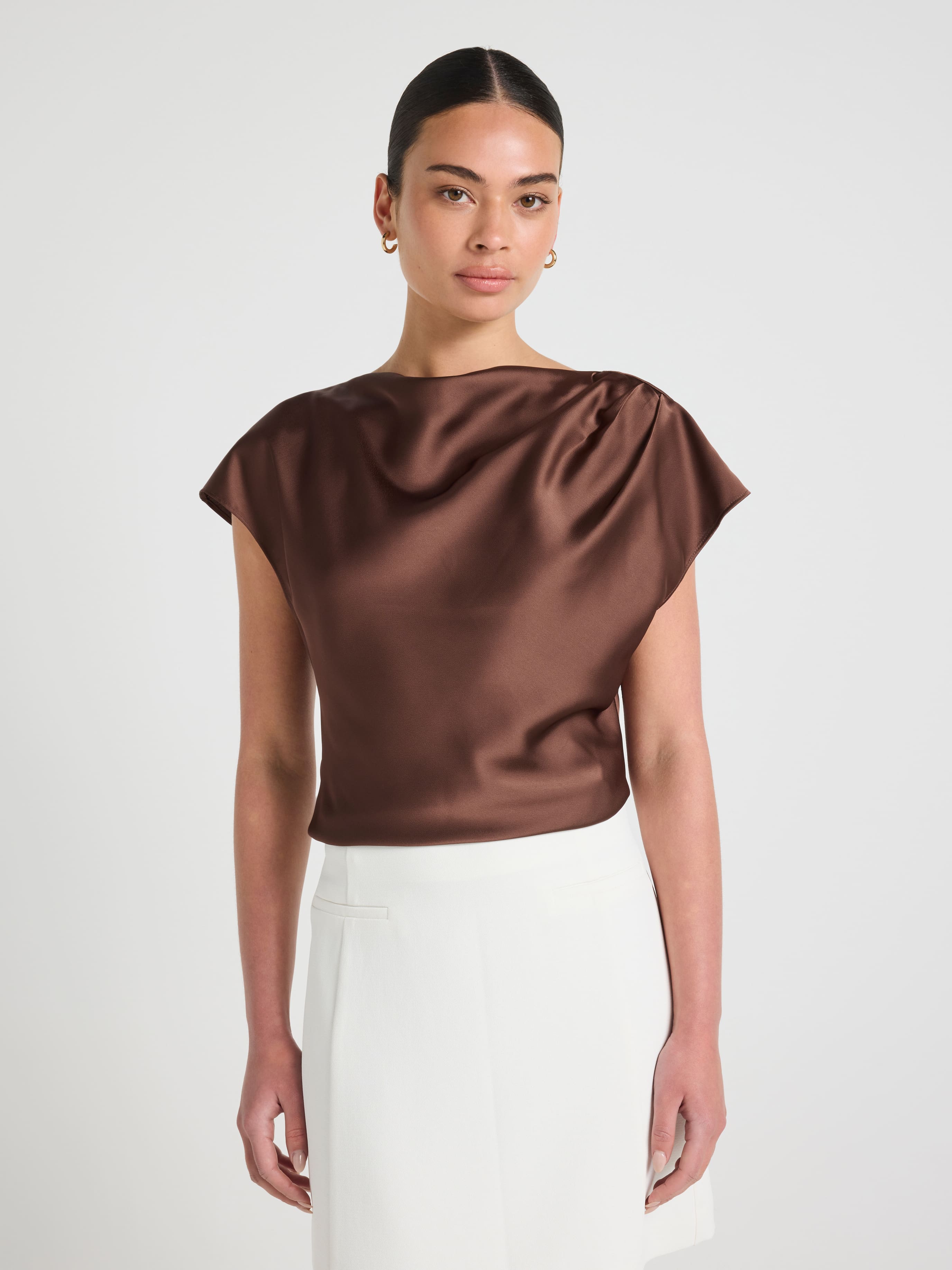 Etta Tuck Shoulder Detail Top