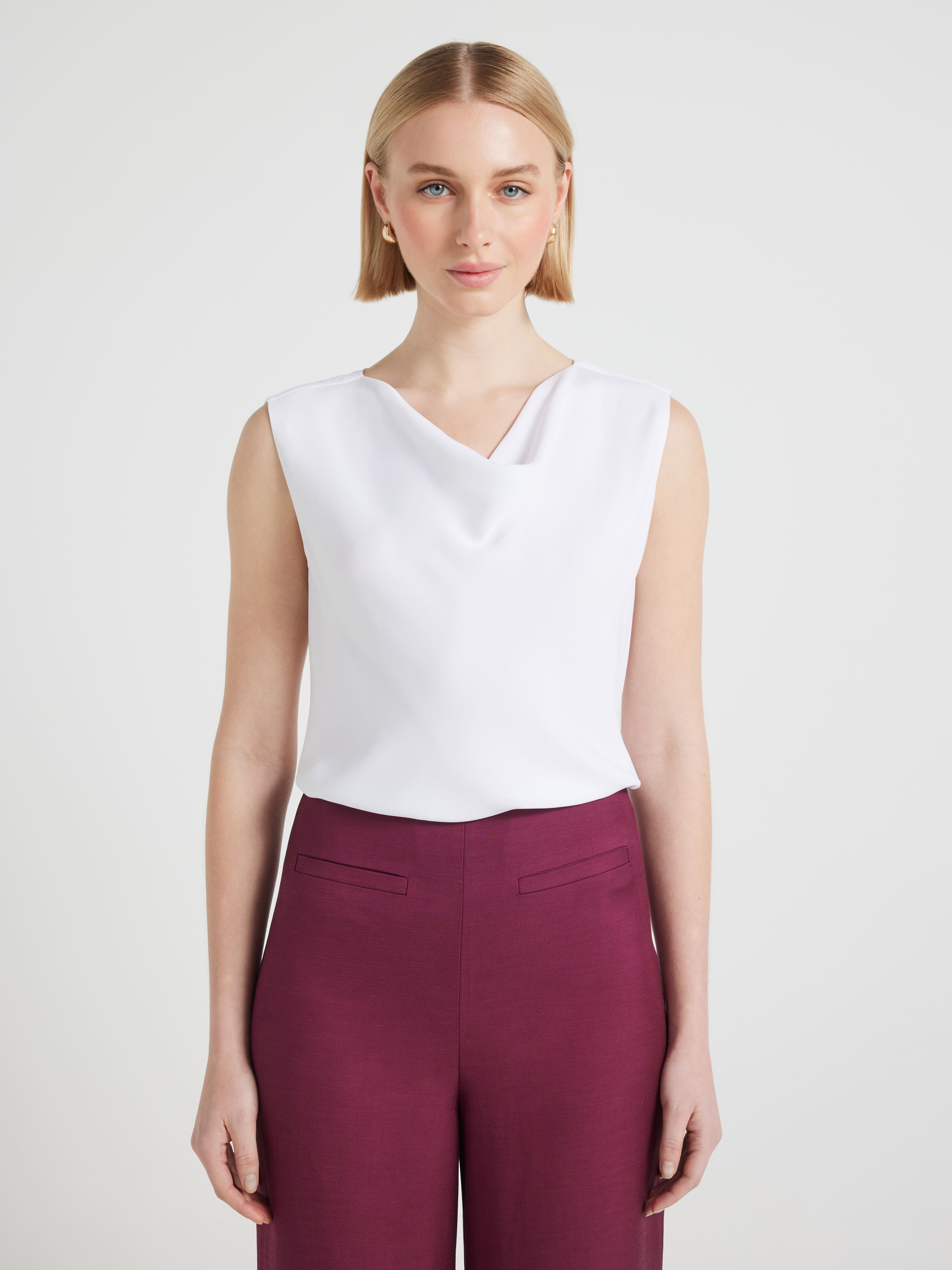 Gigi Bias Cut Cowl Top