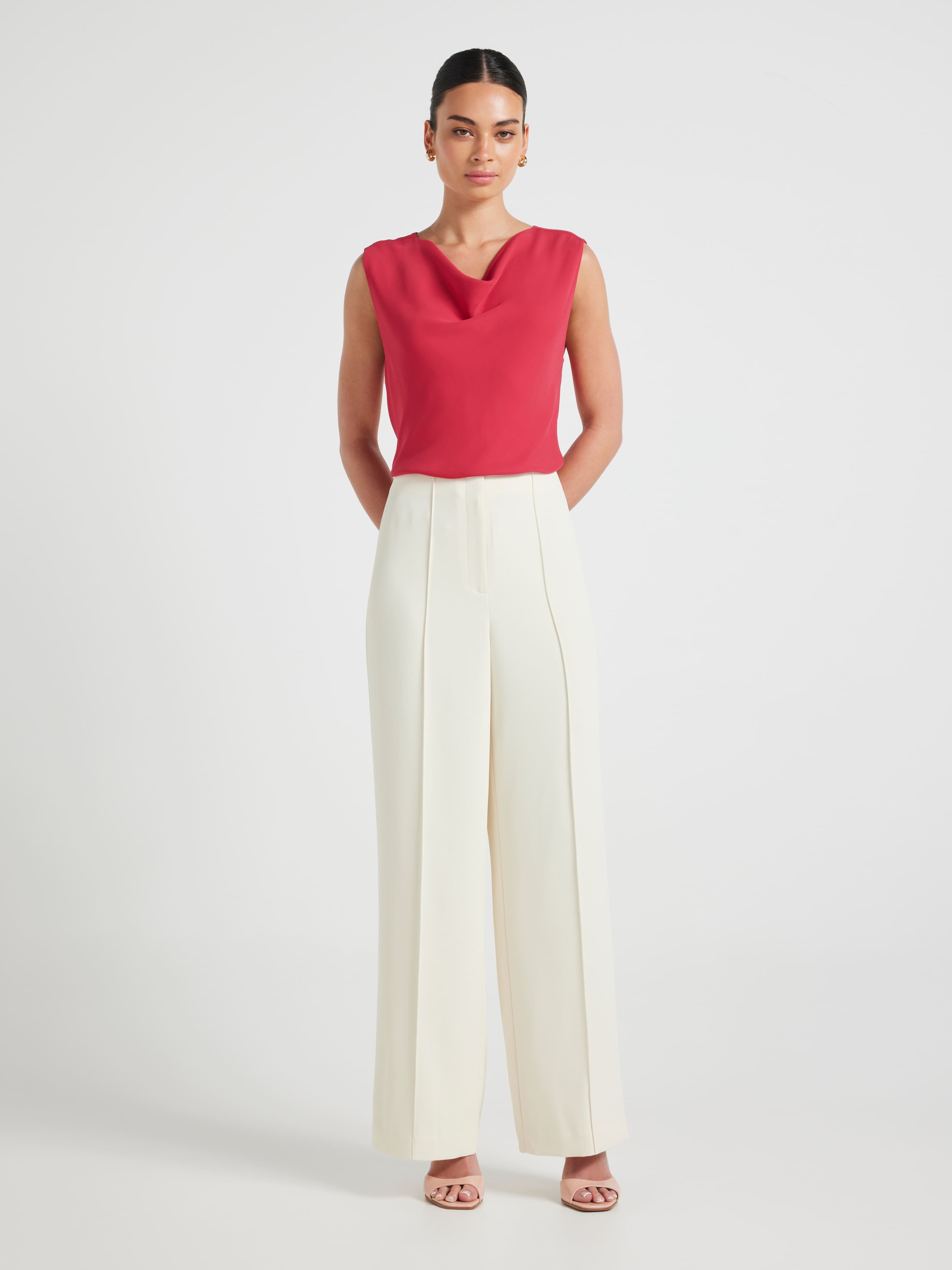 Gigi Bias Cut Cowl Top