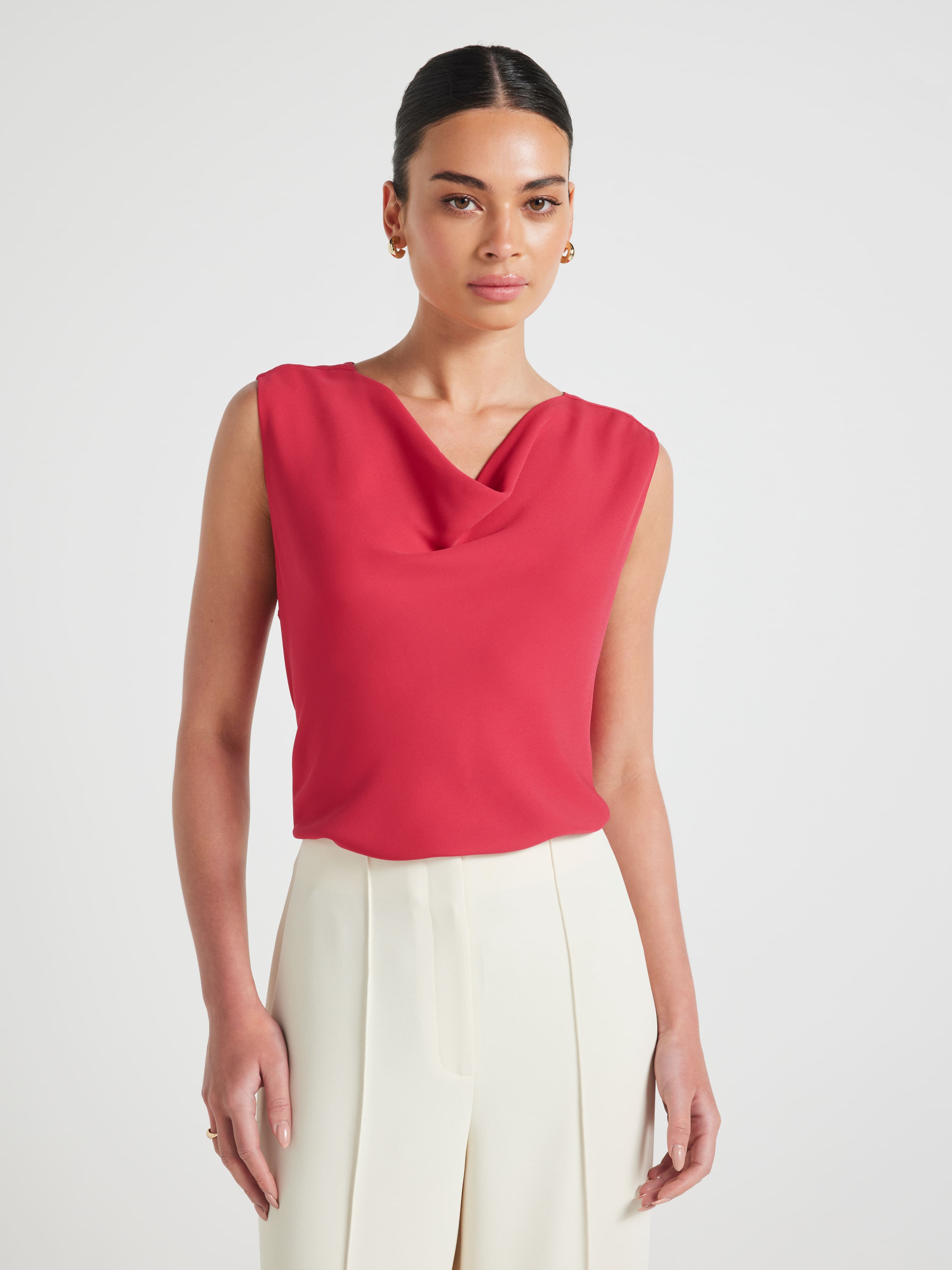 Gigi Bias Cut Cowl Top