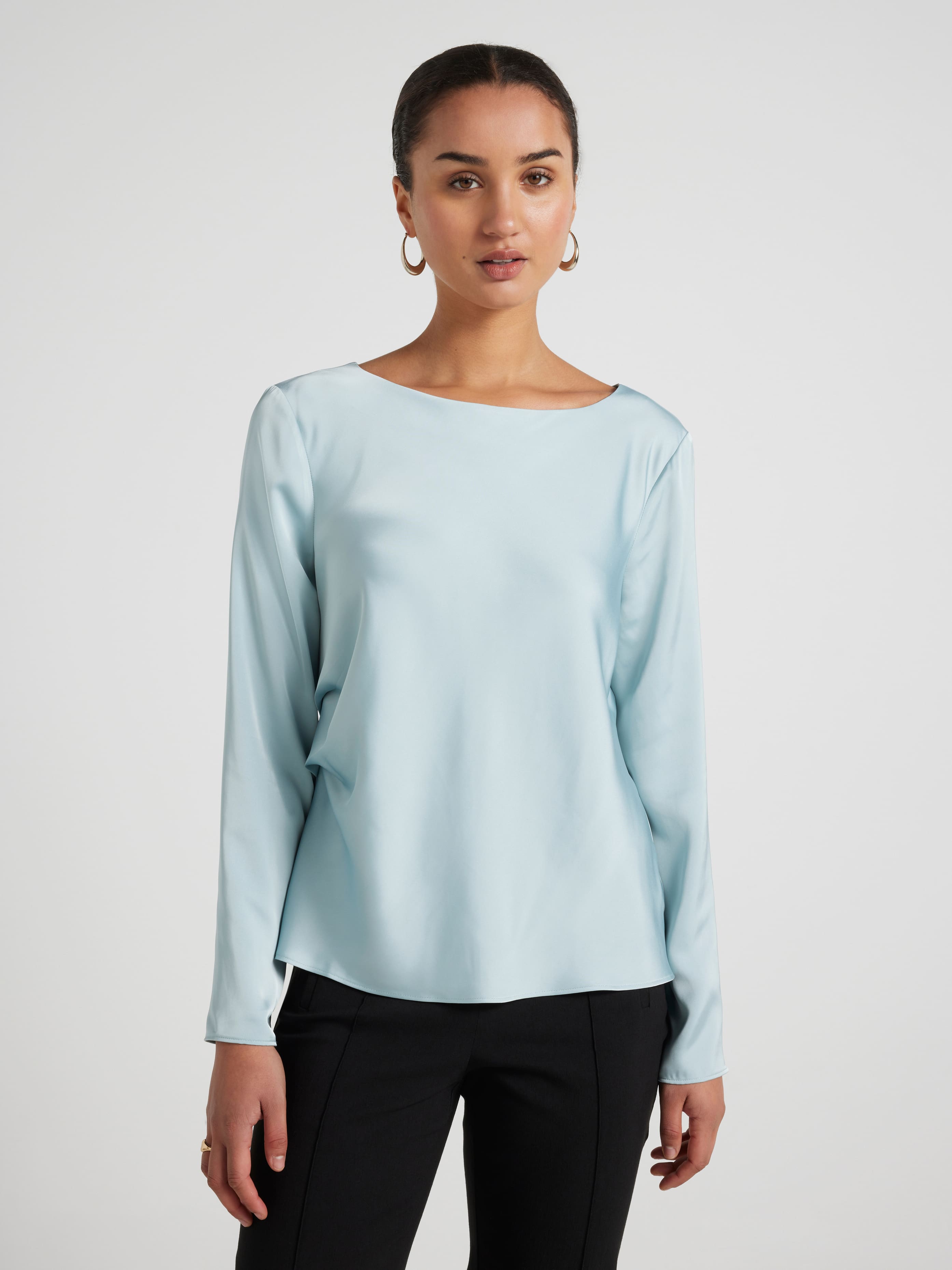 Loren Satin Bias Top