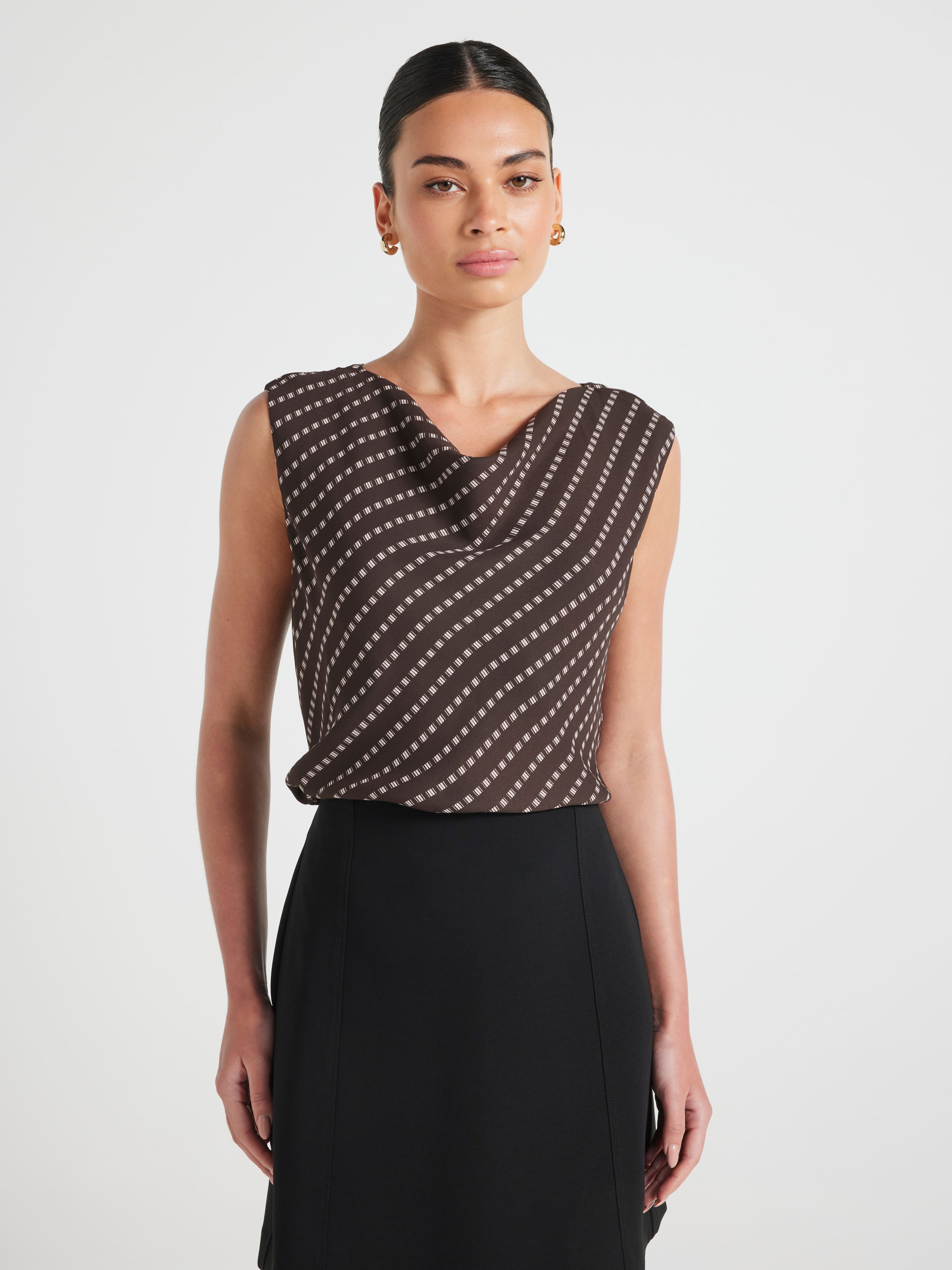 Gigi Bias Cut Cowl Top