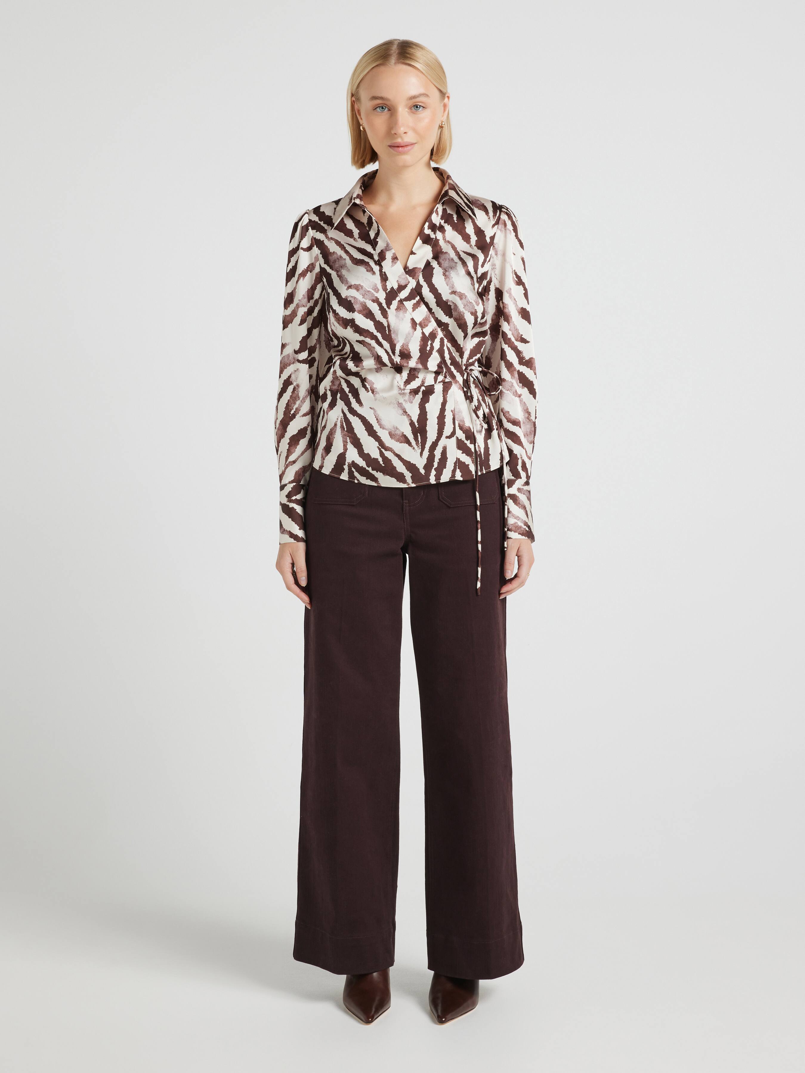 Santana Satin Wrap Shirt