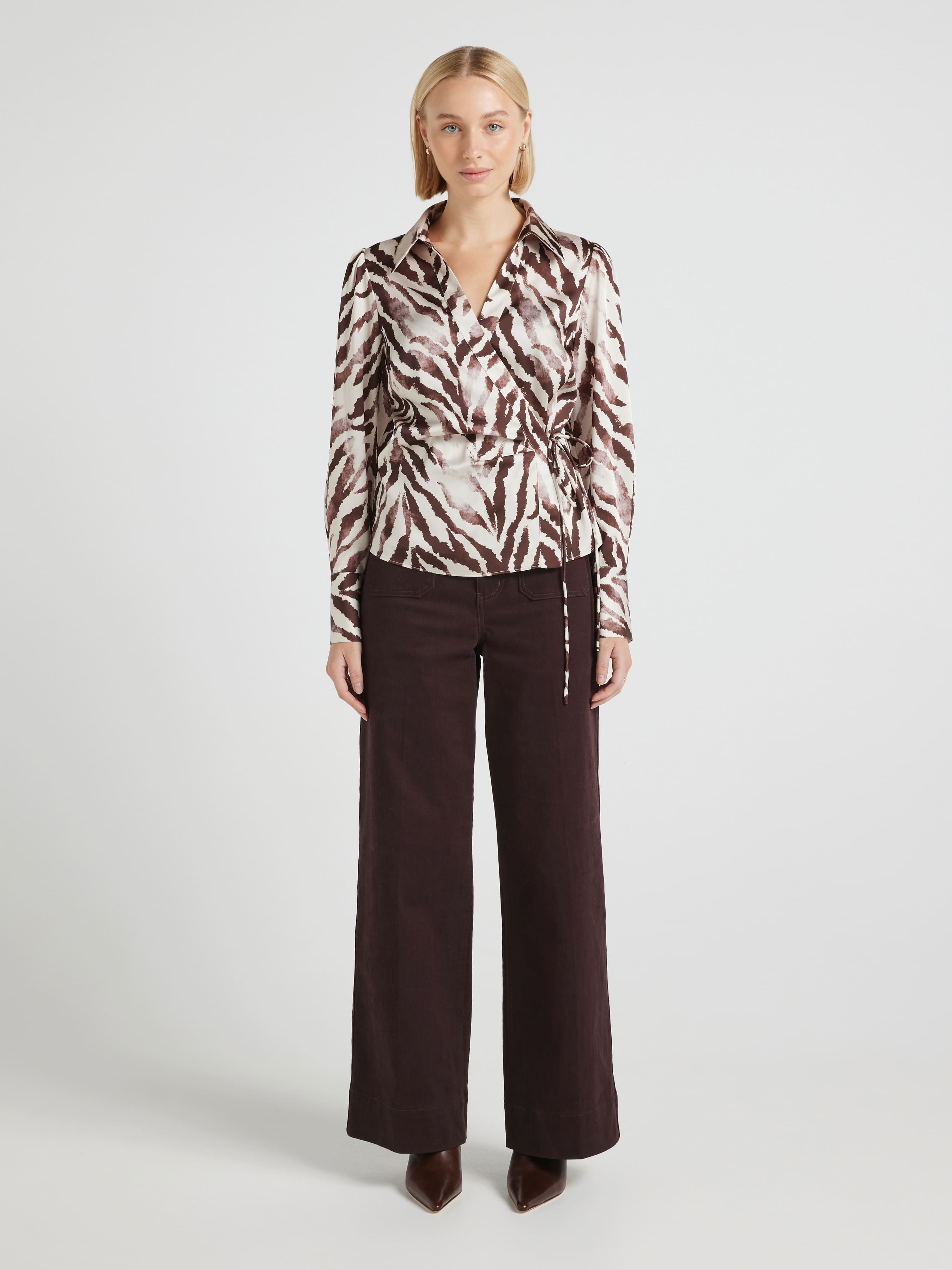 Most Popular Santana Satin Wrap Shirt