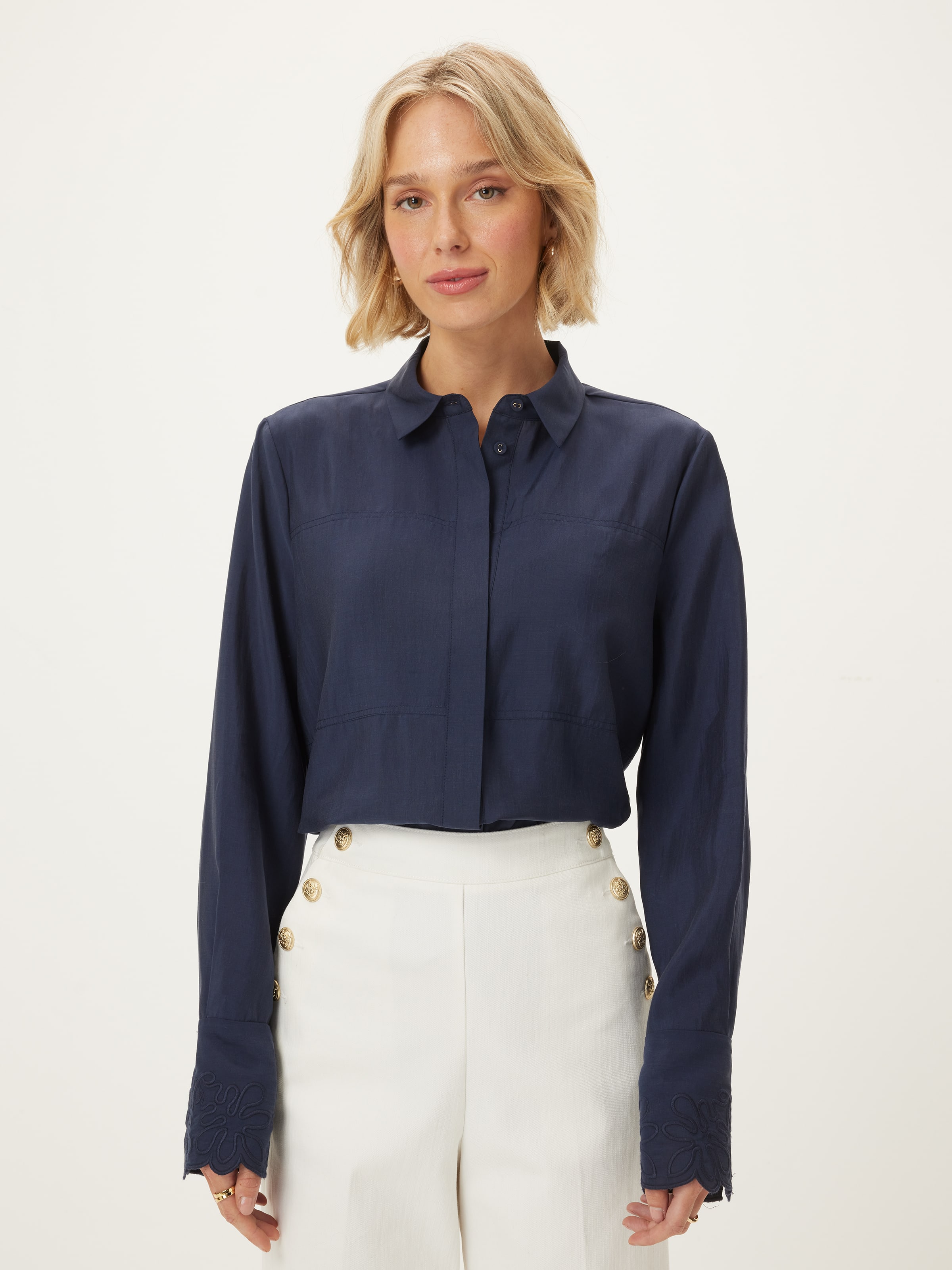 Embroidered Panel Detail Shirt