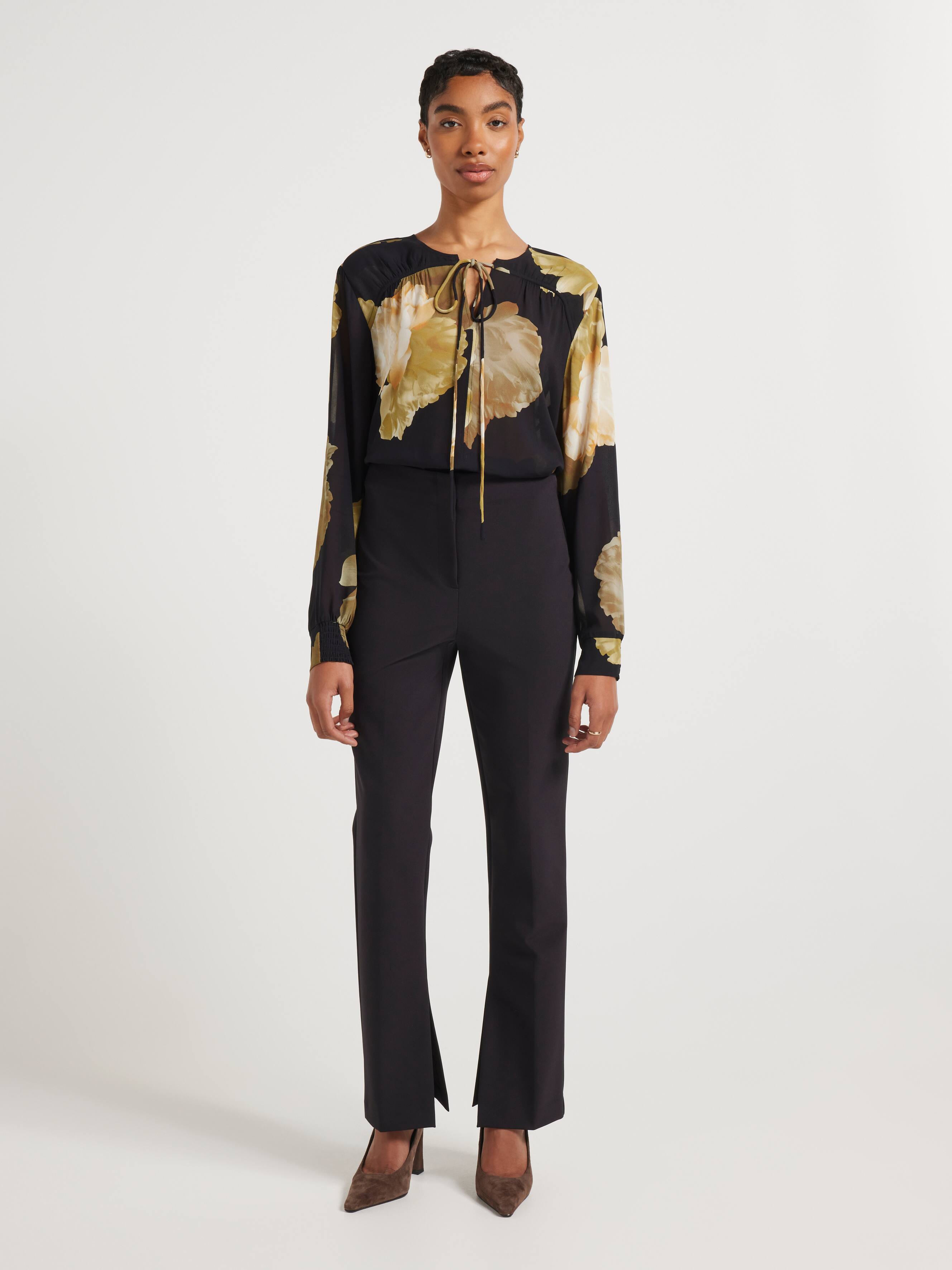 Gracie Soft Tie Neck Blouse