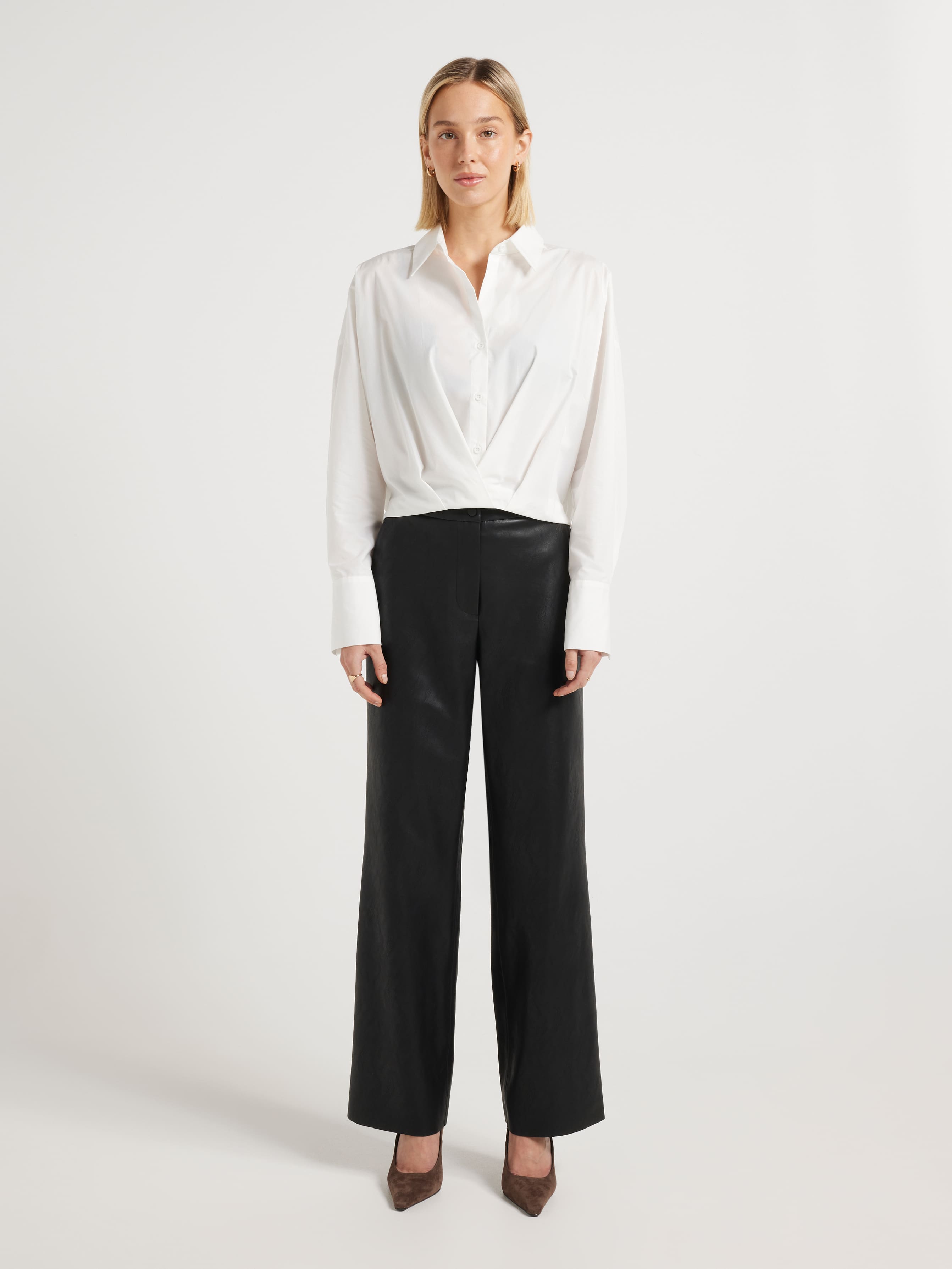 Noah Mock Wrap Shirt