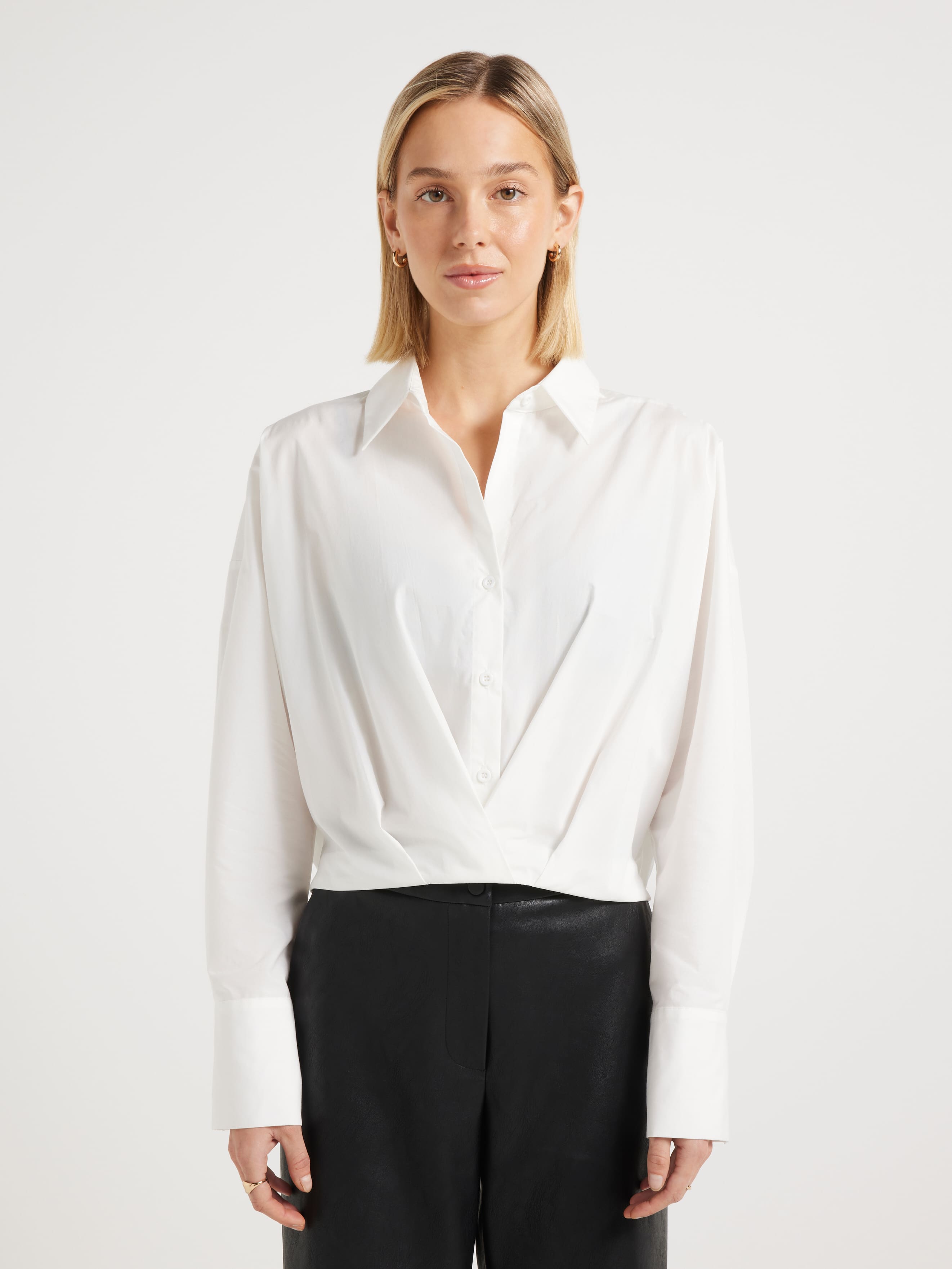 Noah Mock Wrap Shirt